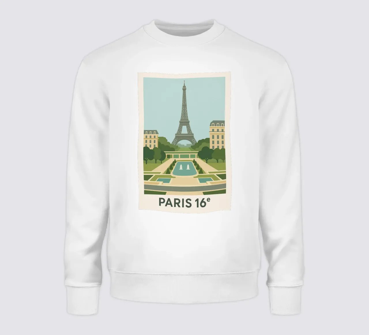 Parigi 16ᵉ - Simmetria, calma e grandezza felpa da JETLAG | affiches voyage