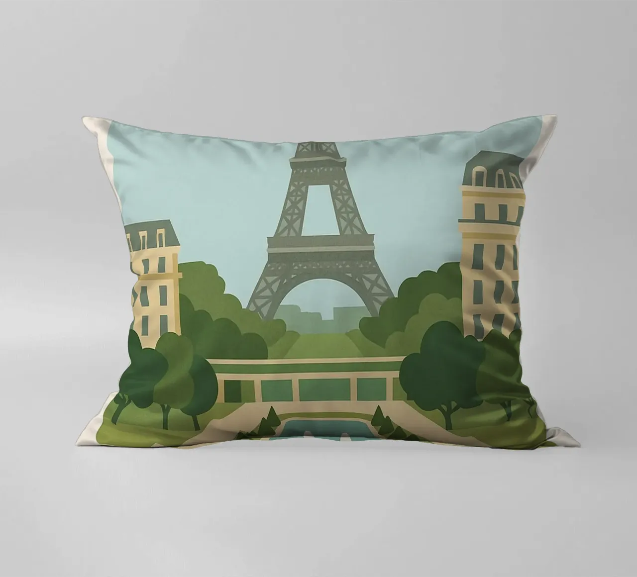 Parigi 16ᵉ - Simmetria, calma e grandezza cuscino da JETLAG | affiches voyage