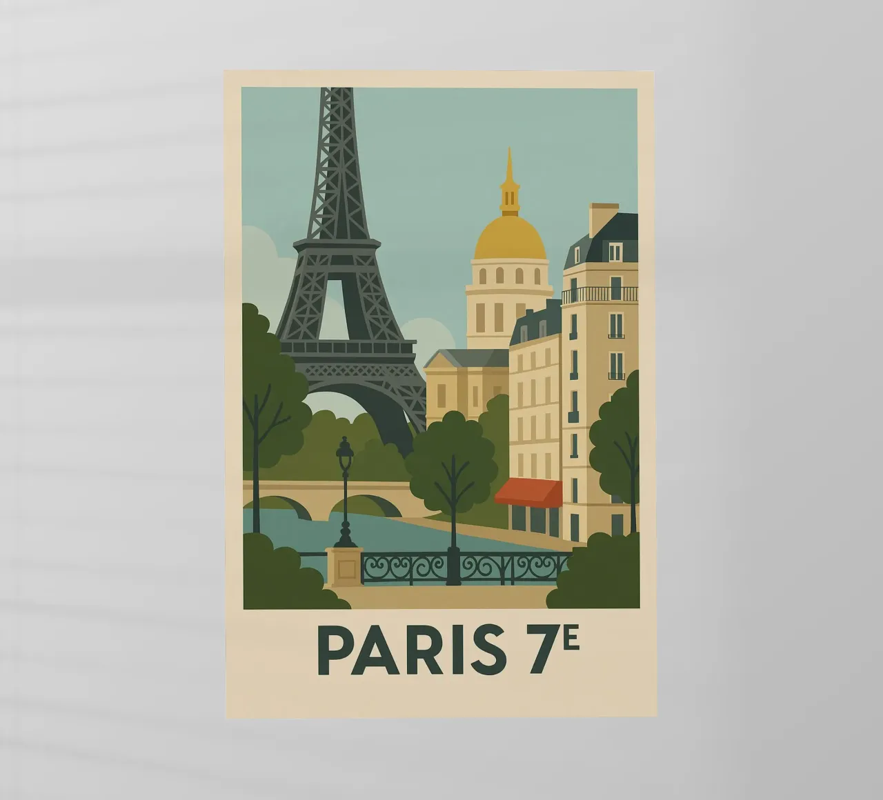 Parigi 7ᵉ - L'anima borghese della capitale pellicola backlit da JETLAG | affiches voyage