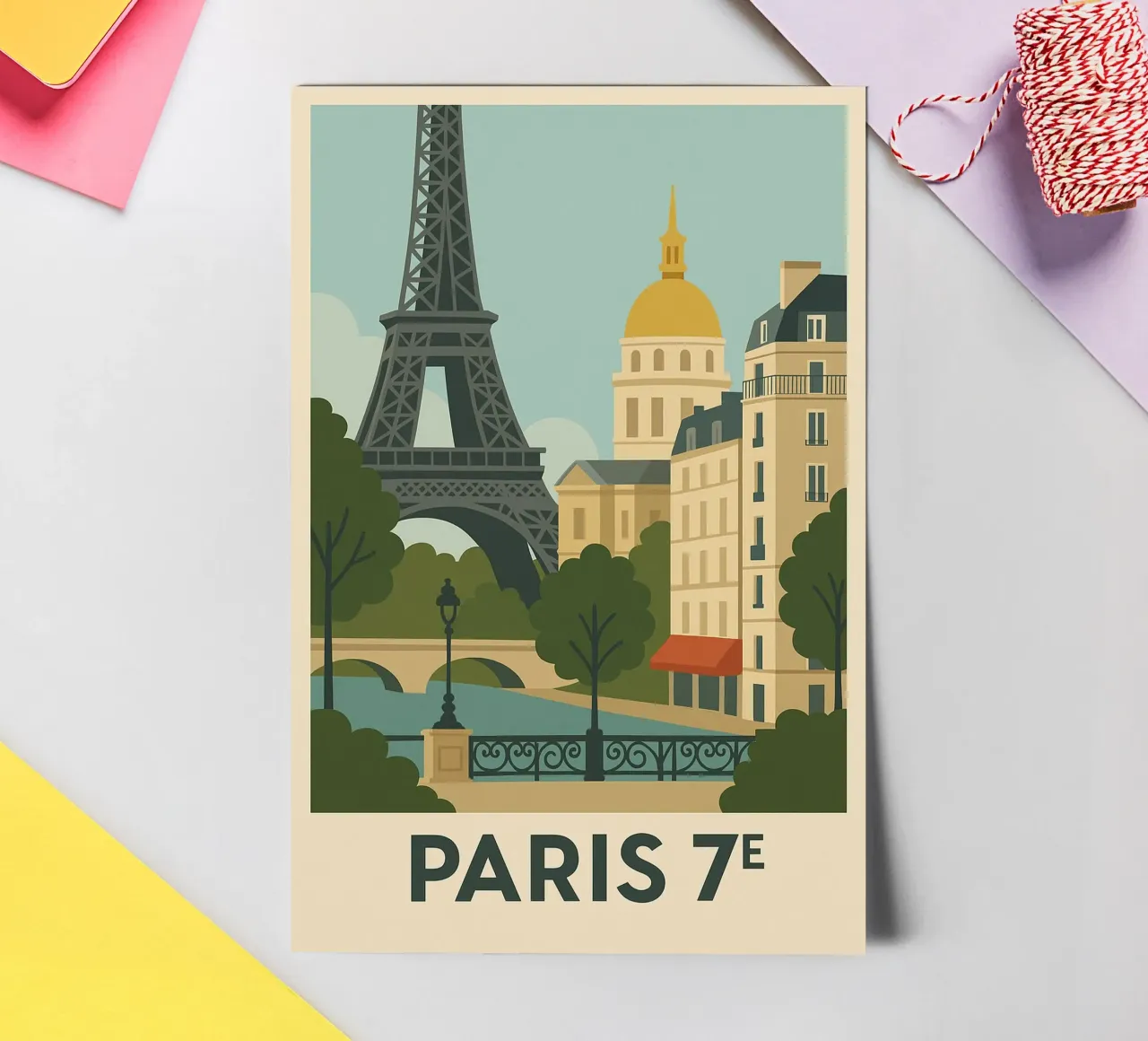 Parigi 7ᵉ - L'anima borghese della capitale foglio adesivo da JETLAG | affiches voyage