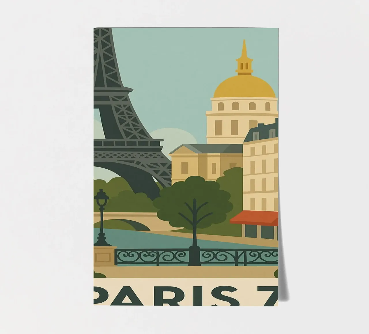 Parigi 7ᵉ - L'anima borghese della capitale foglio adesivo da JETLAG | affiches voyage