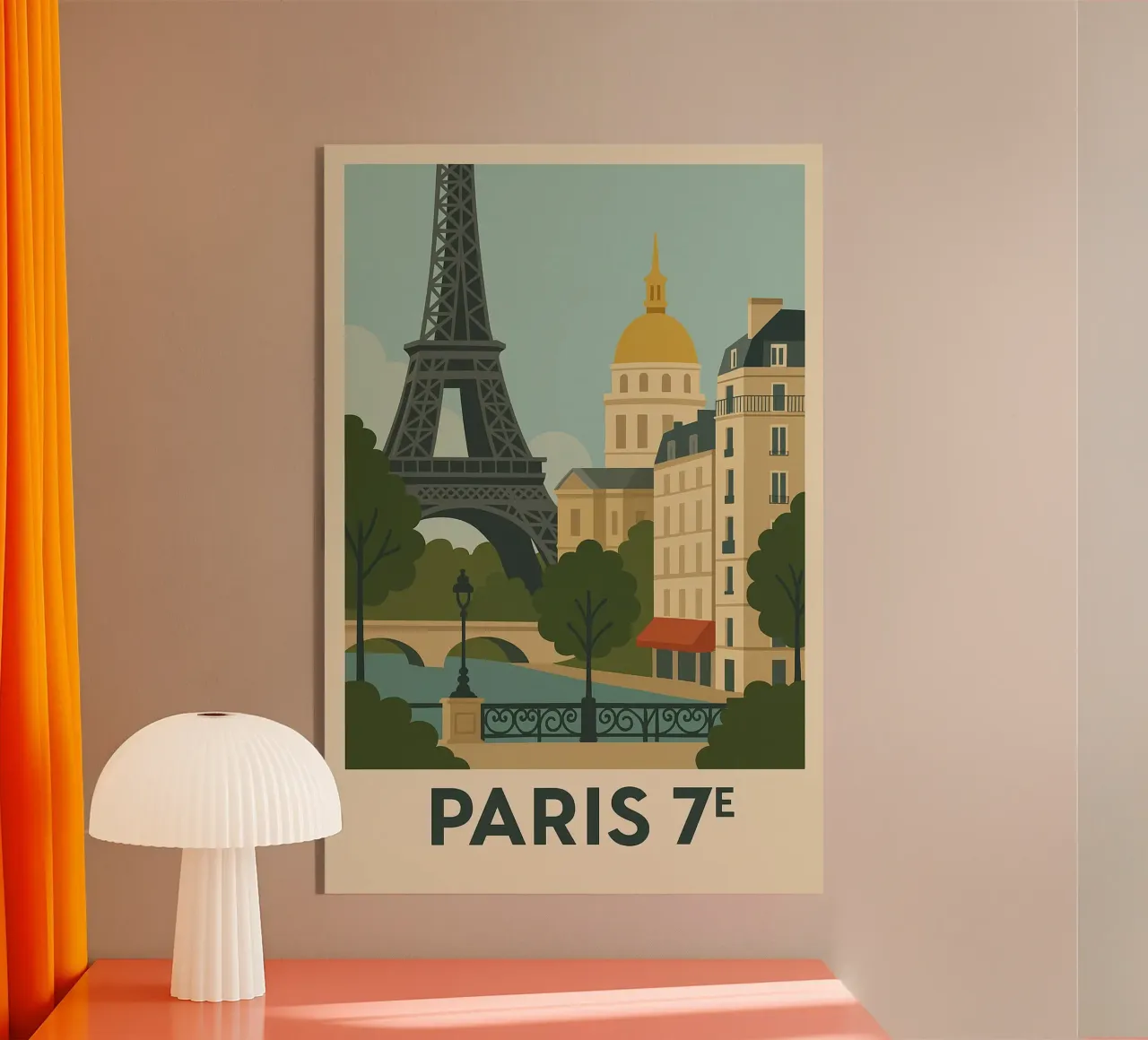 Parigi 7ᵉ - L'anima borghese della capitale plexiglass da JETLAG | affiches voyage
