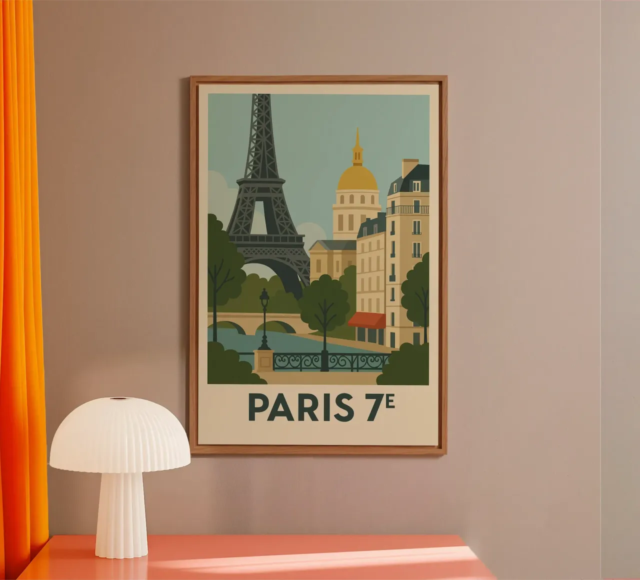 Parigi 7ᵉ - L'anima borghese della capitale alluminio dibond da JETLAG | affiches voyage