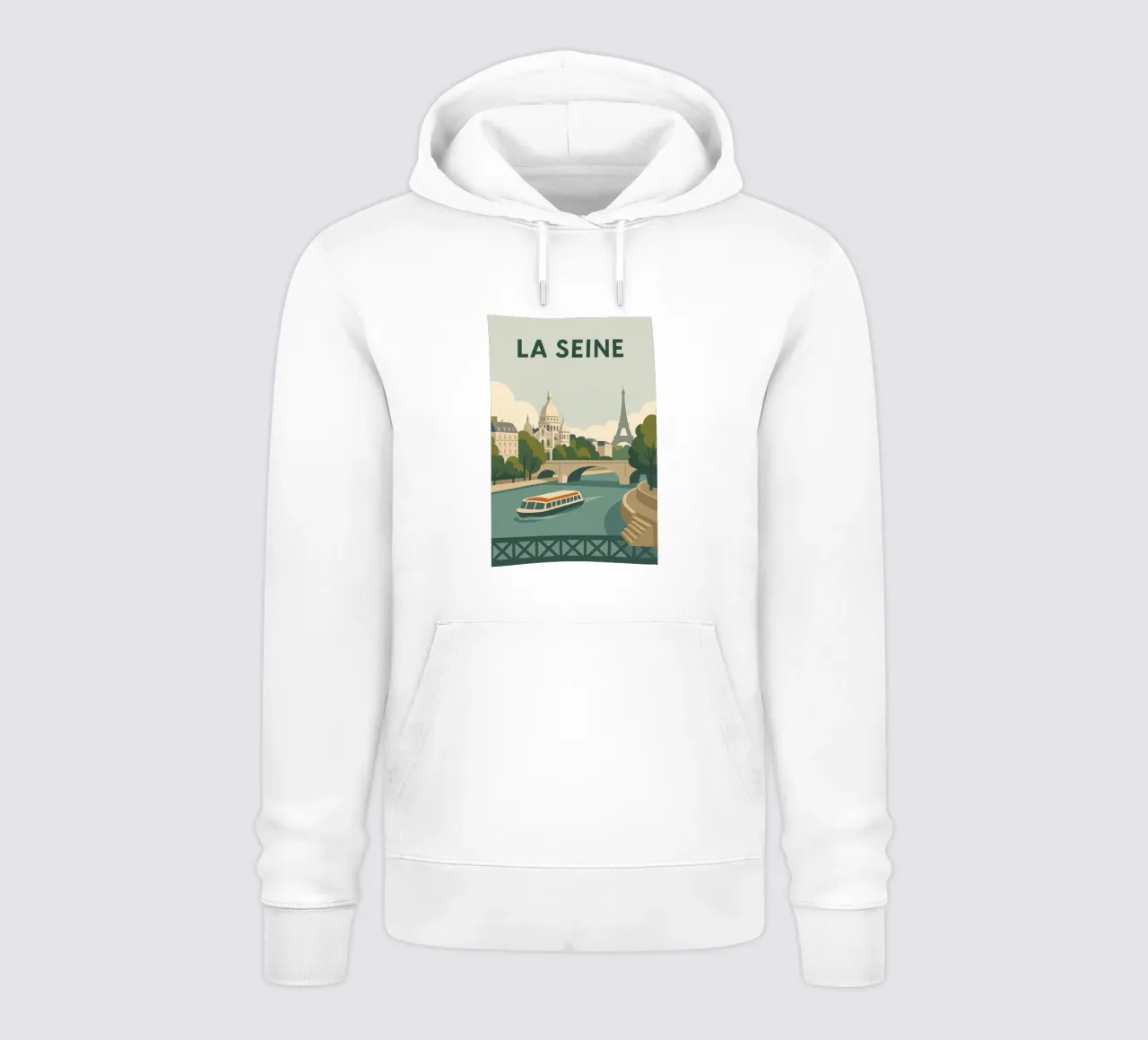 Passeggiata lungo la Senna - Paris en Douceur felpa con cappuccio da JETLAG | affiches voyage