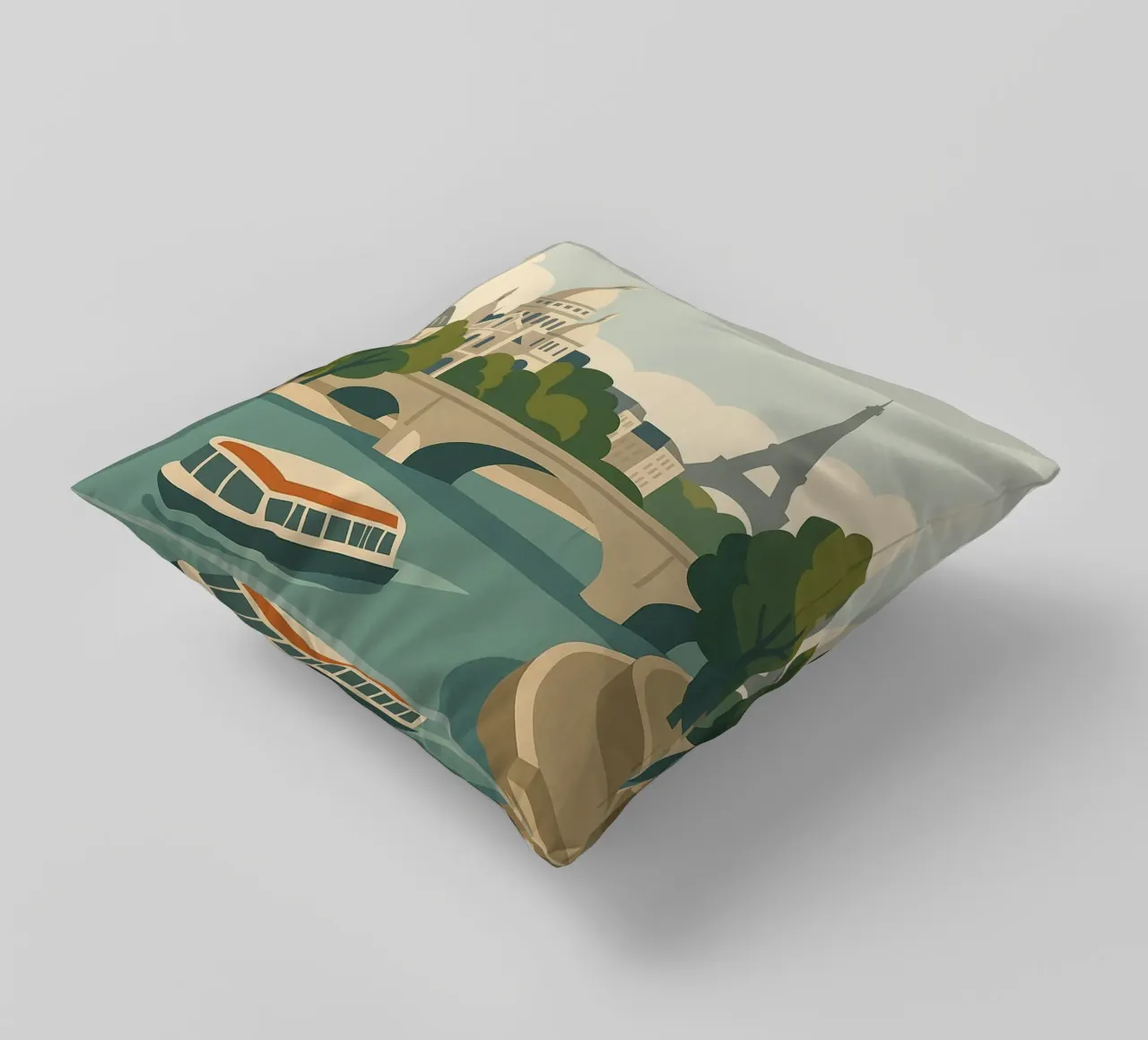 Passeggiata lungo la Senna - Paris en Douceur cuscino da JETLAG | affiches voyage