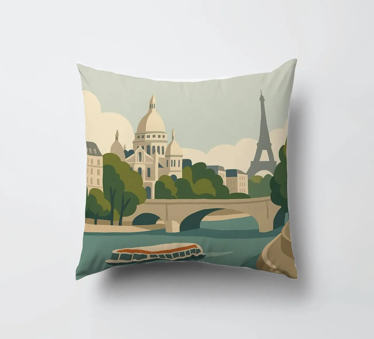 Passeggiata lungo la Senna - Paris en Douceur cuscino da JETLAG | affiches voyage