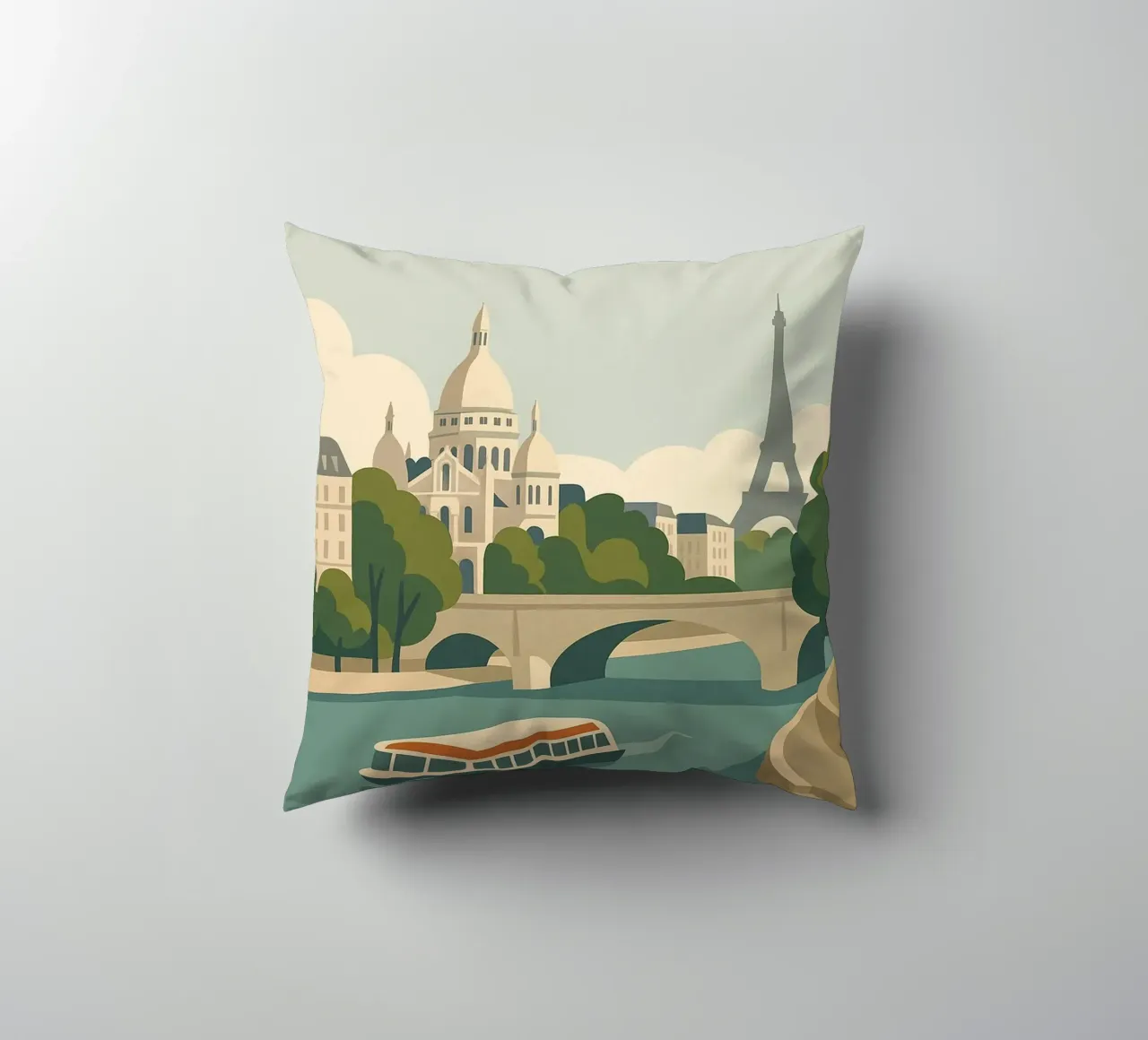 Passeggiata lungo la Senna - Paris en Douceur cuscino da JETLAG | affiches voyage