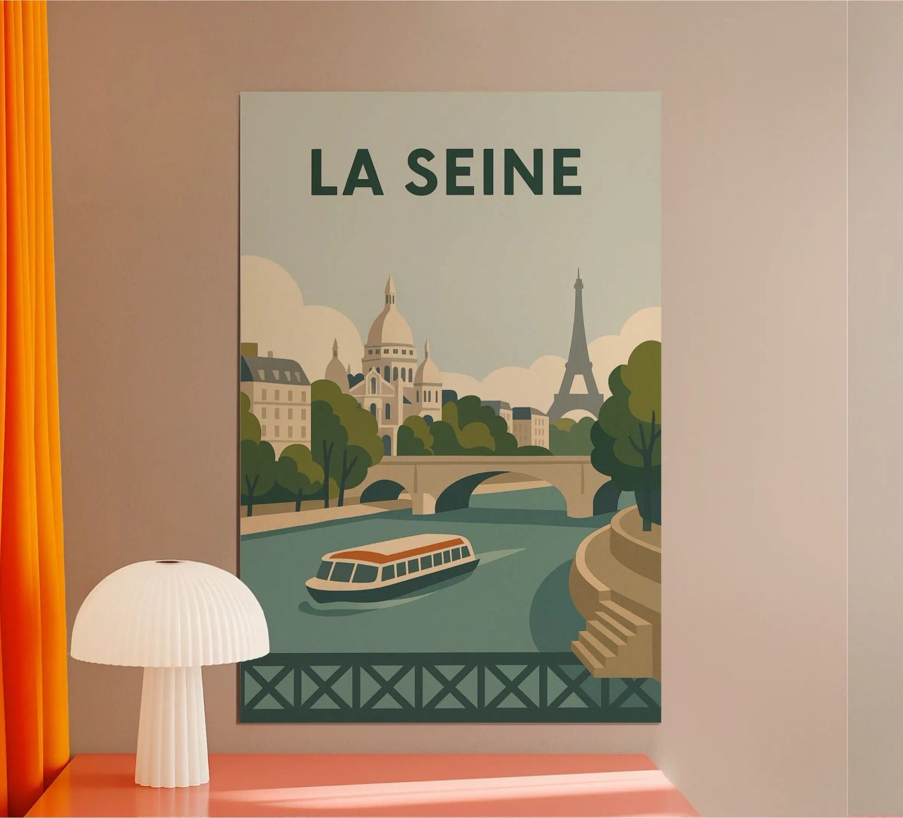 Wandeling langs de Seine - Parijs en Douceur poster van JETLAG | affiches voyage