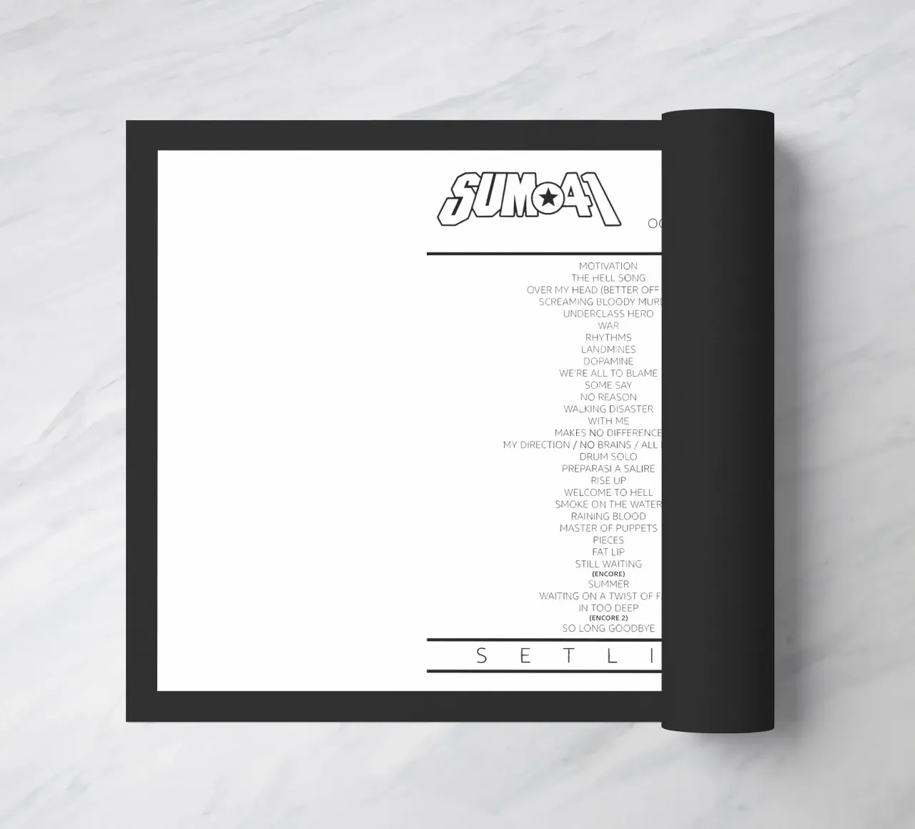 Sum 41 Tour Setlist Glasgow Scotland zerbino da lindacleveland