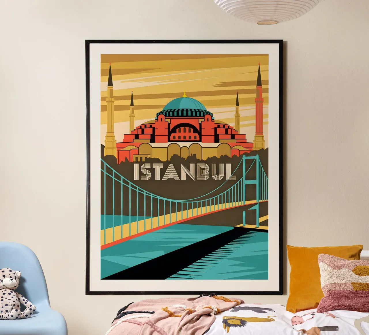Istanbul retro Reiseposter Poster von Vintage Travel Art