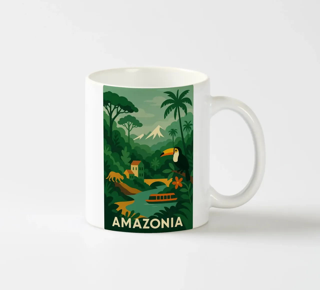 Amazzonia - Meraviglia verde e selvaggia tazza in ceramica da JETLAG | affiches voyage