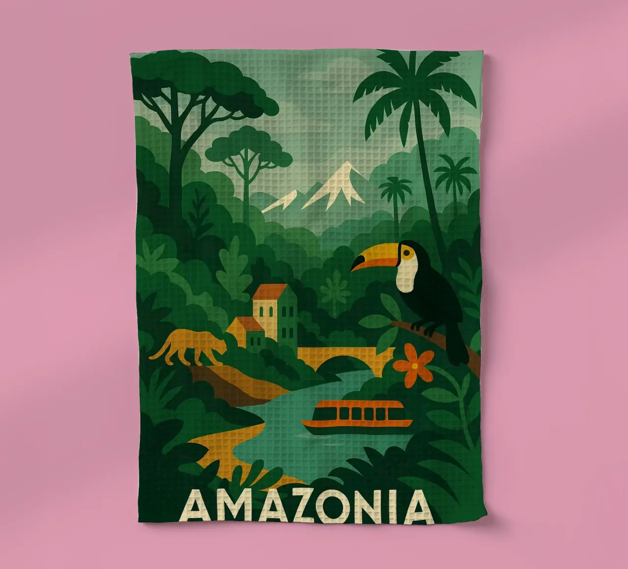 Amazzonia - Meraviglia verde e selvaggia canovaccio da cucina da JETLAG | affiches voyage