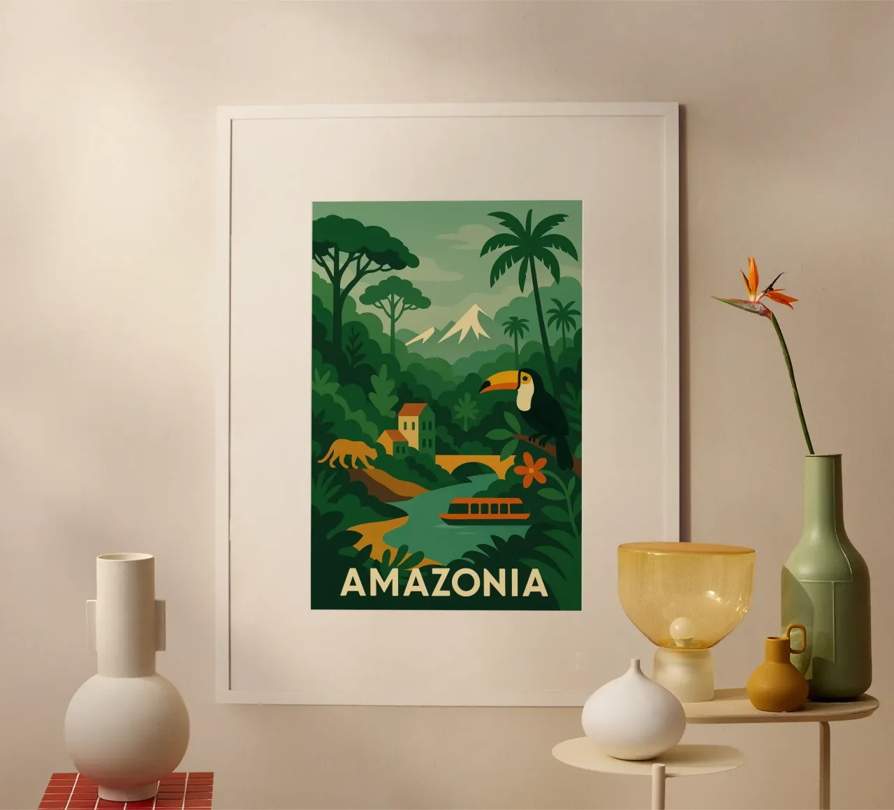 Amazzonia - Meraviglia verde e selvaggia carta hahnemühle da JETLAG | affiches voyage
