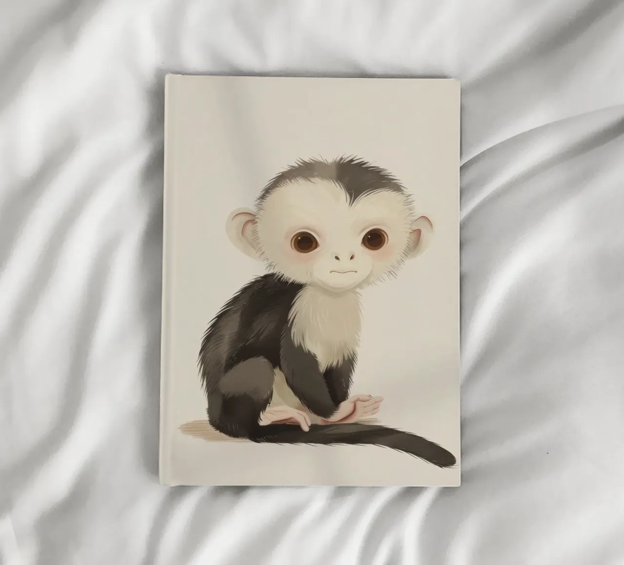 Curious White-faced Monkey - Innocence in the Wild notebook by DesignDoodle