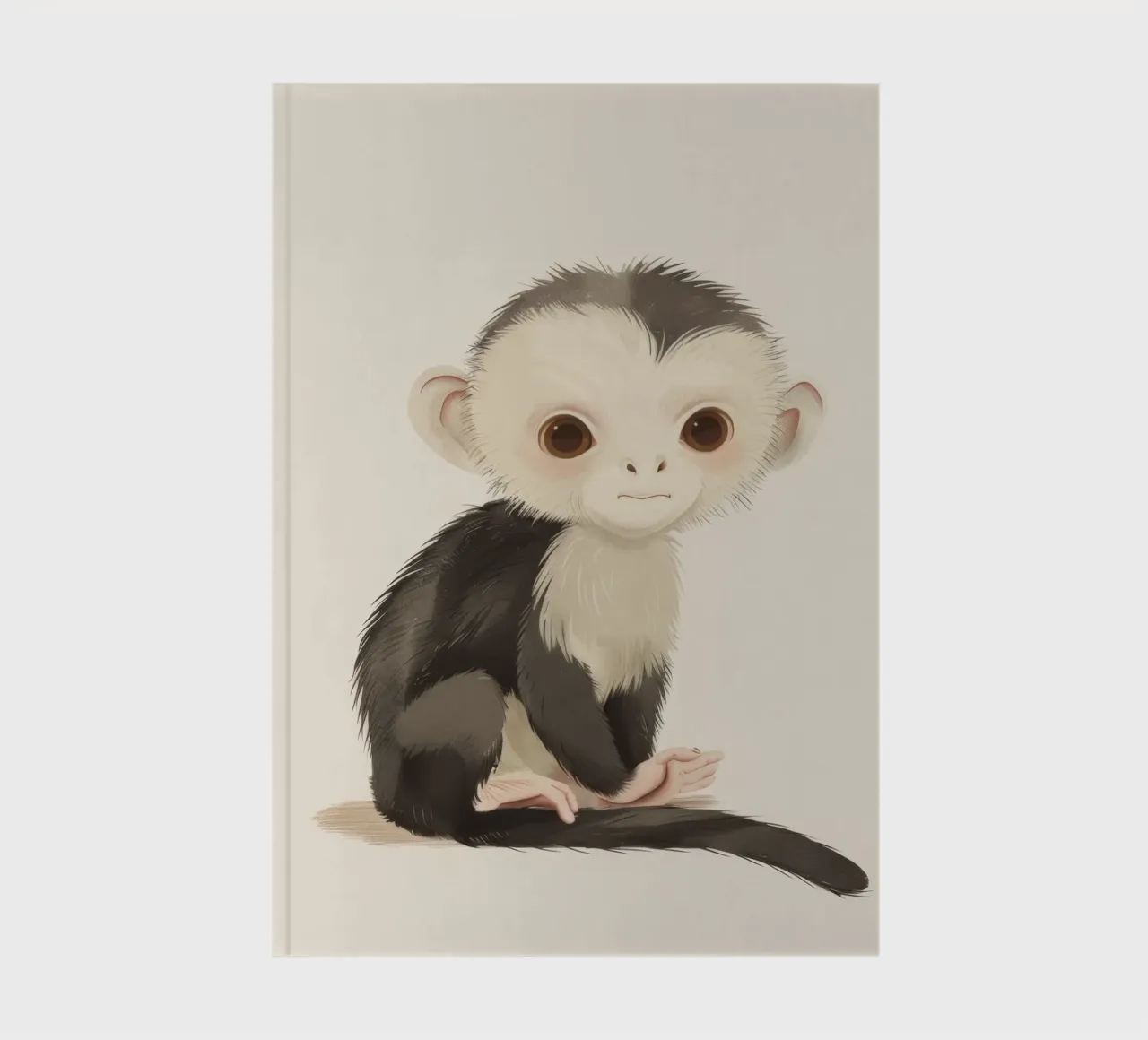 Curious White-faced Monkey - Innocence in the Wild notebook by DesignDoodle