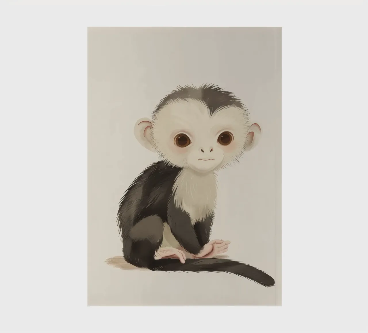 Curious White-faced Monkey - Innocence in the Wild notebook by DesignDoodle
