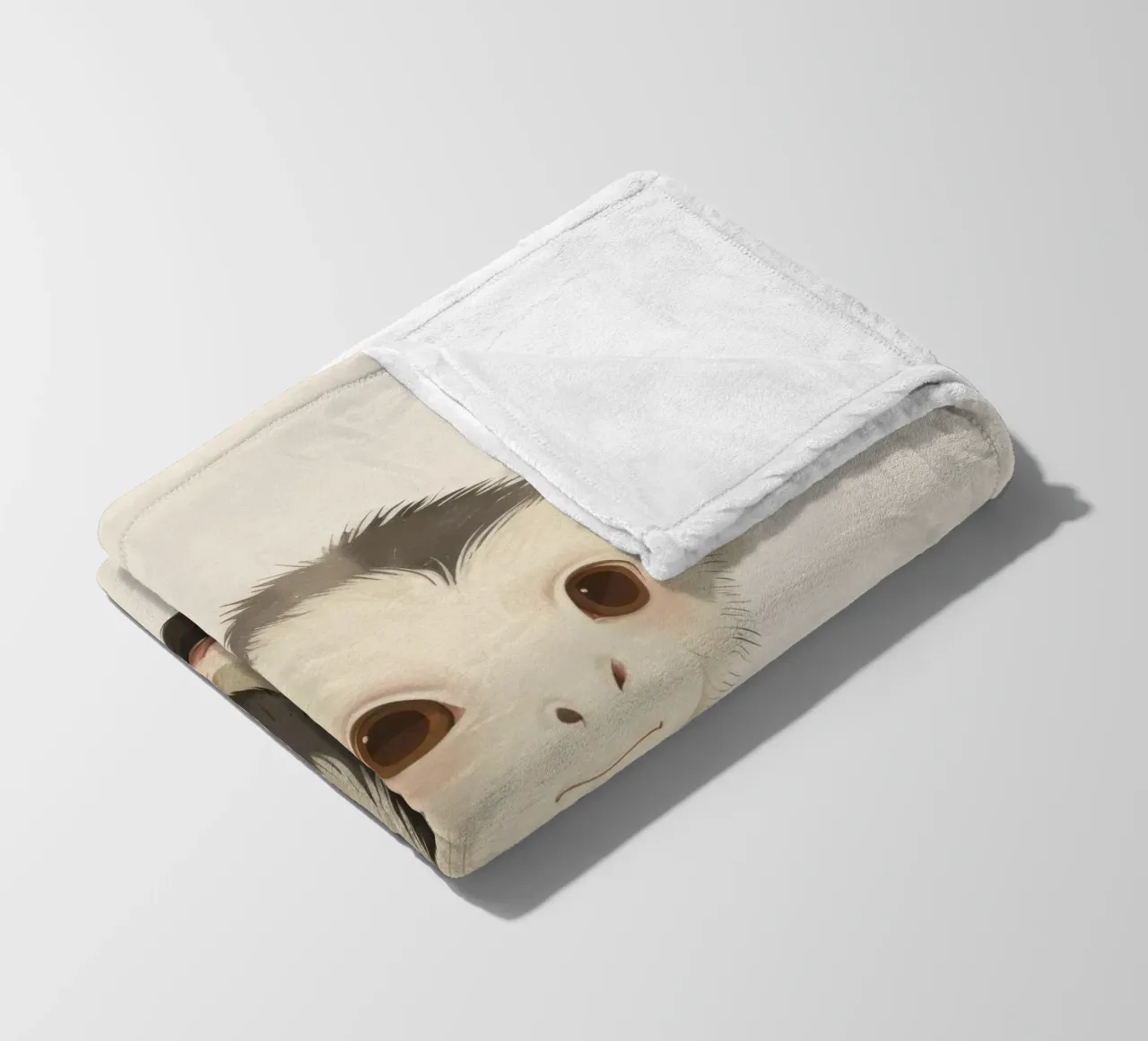 Curious White-faced Monkey - Innocence in the Wild fleece blanket by DesignDoodle