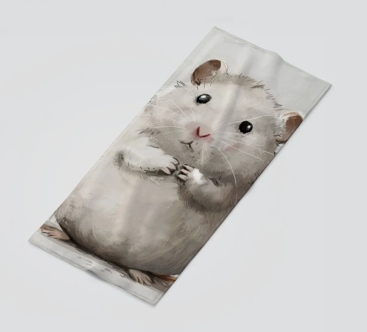 Adorable Hamster - A Little Bundle of Fluff beach towel by DesignDoodle