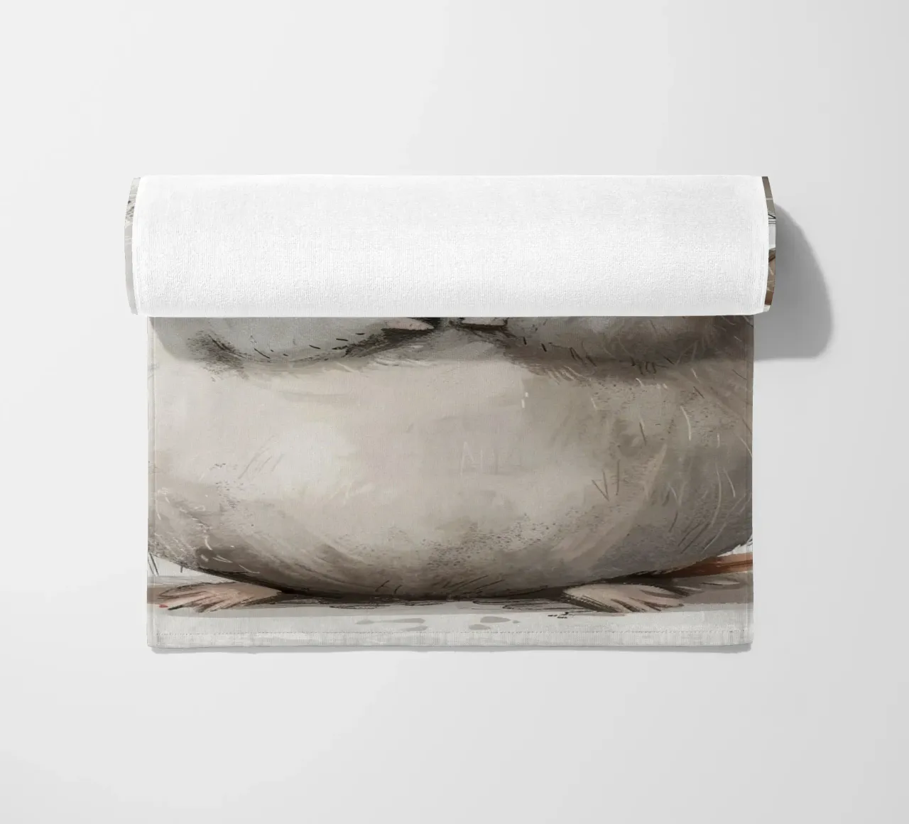Adorable Hamster - A Little Bundle of Fluff beach towel by DesignDoodle