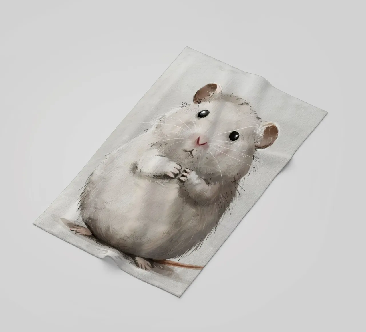Adorable Hamster - A Little Bundle of Fluff beach towel by DesignDoodle