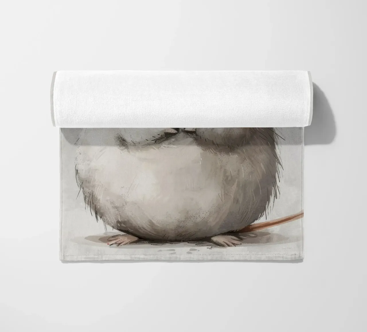 Adorable Hamster - A Little Bundle of Fluff beach towel by DesignDoodle