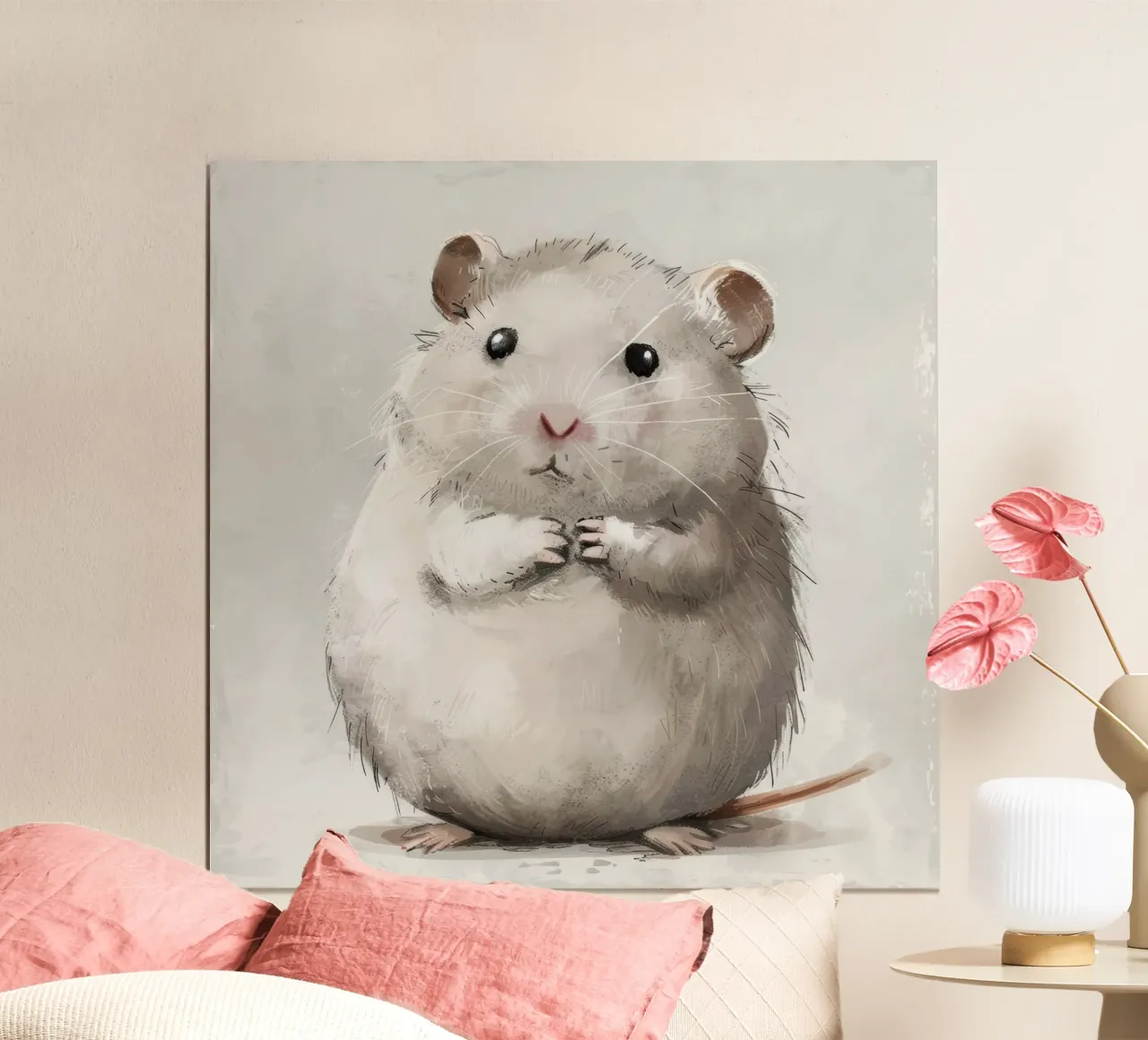 Adorable Hamster - A Little Bundle of Fluff poster by DesignDoodle