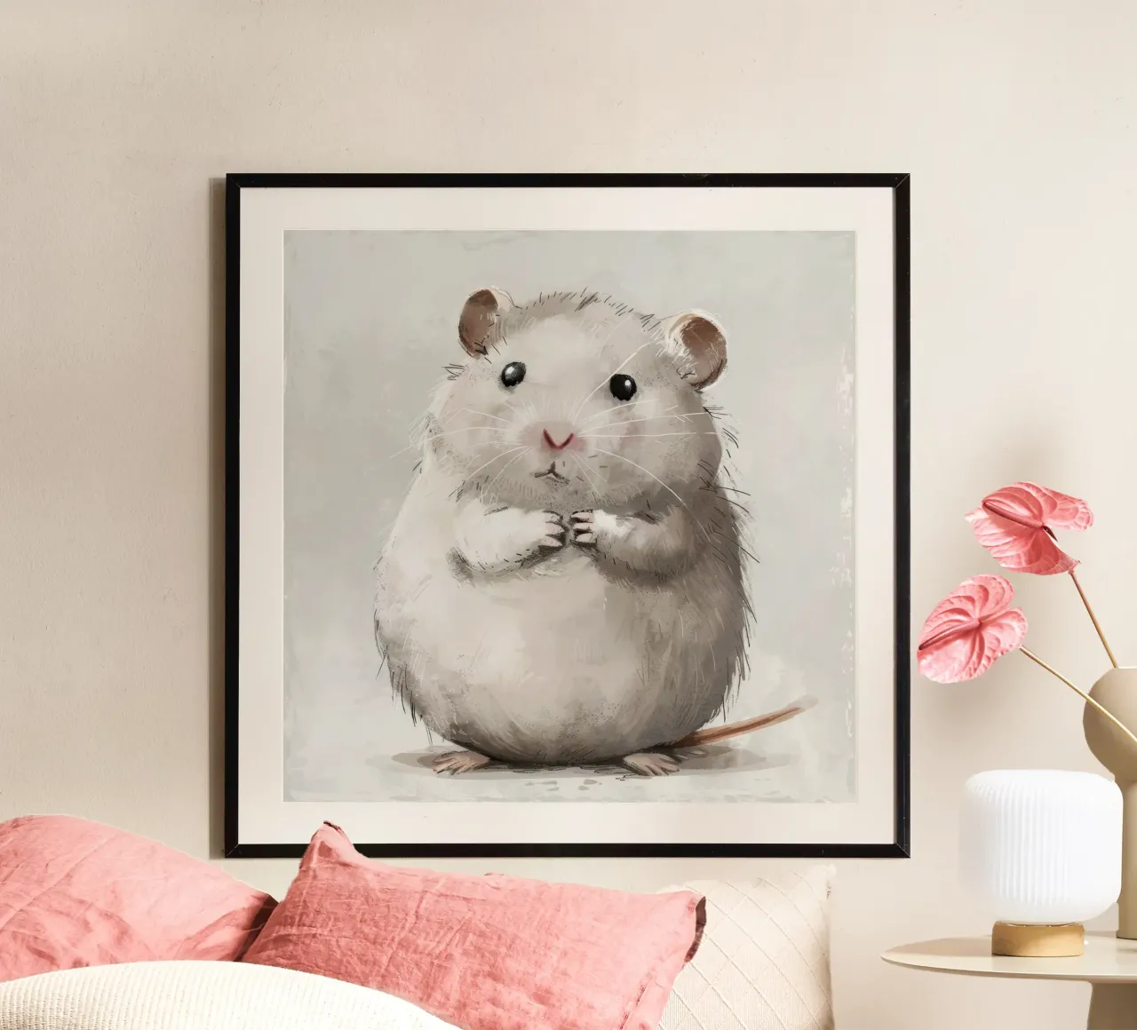 Adorable Hamster - A Little Bundle of Fluff poster by DesignDoodle