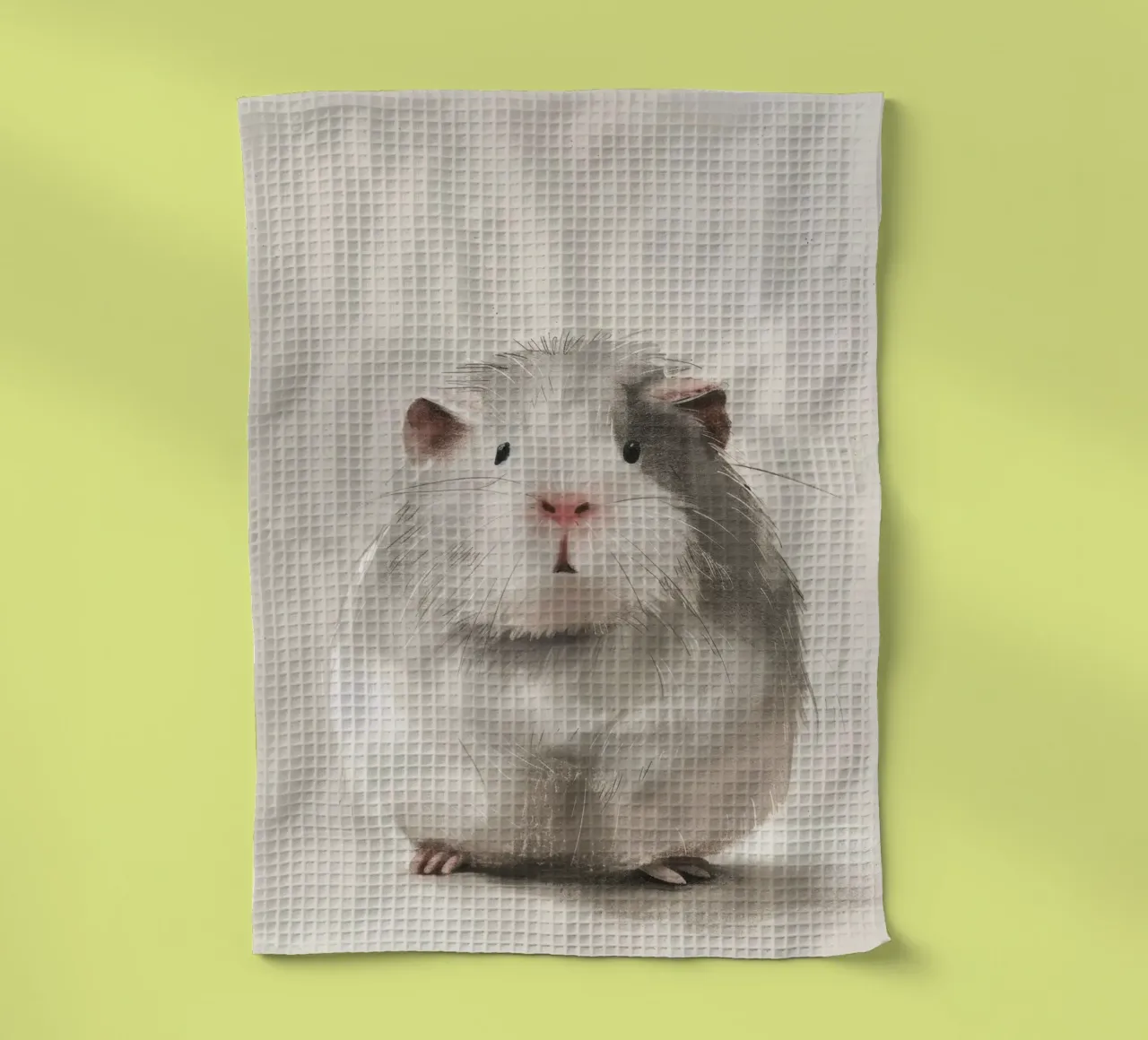 Charming Guinea Pig - Soft and Cuddly Companion tea towel by DesignDoodle