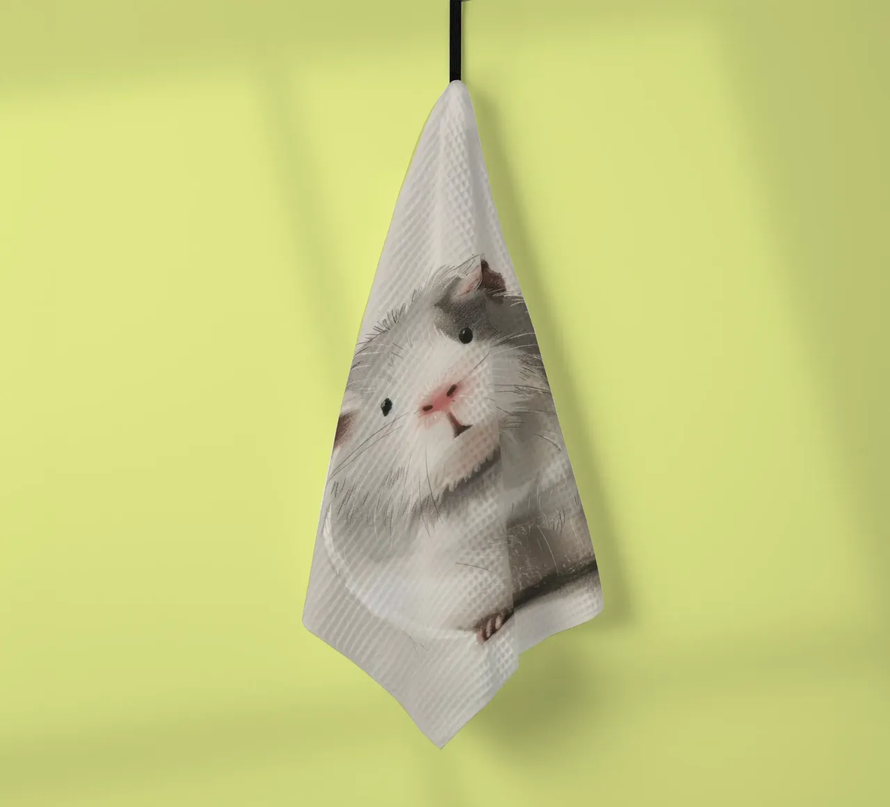 Charming Guinea Pig - Soft and Cuddly Companion tea towel by DesignDoodle