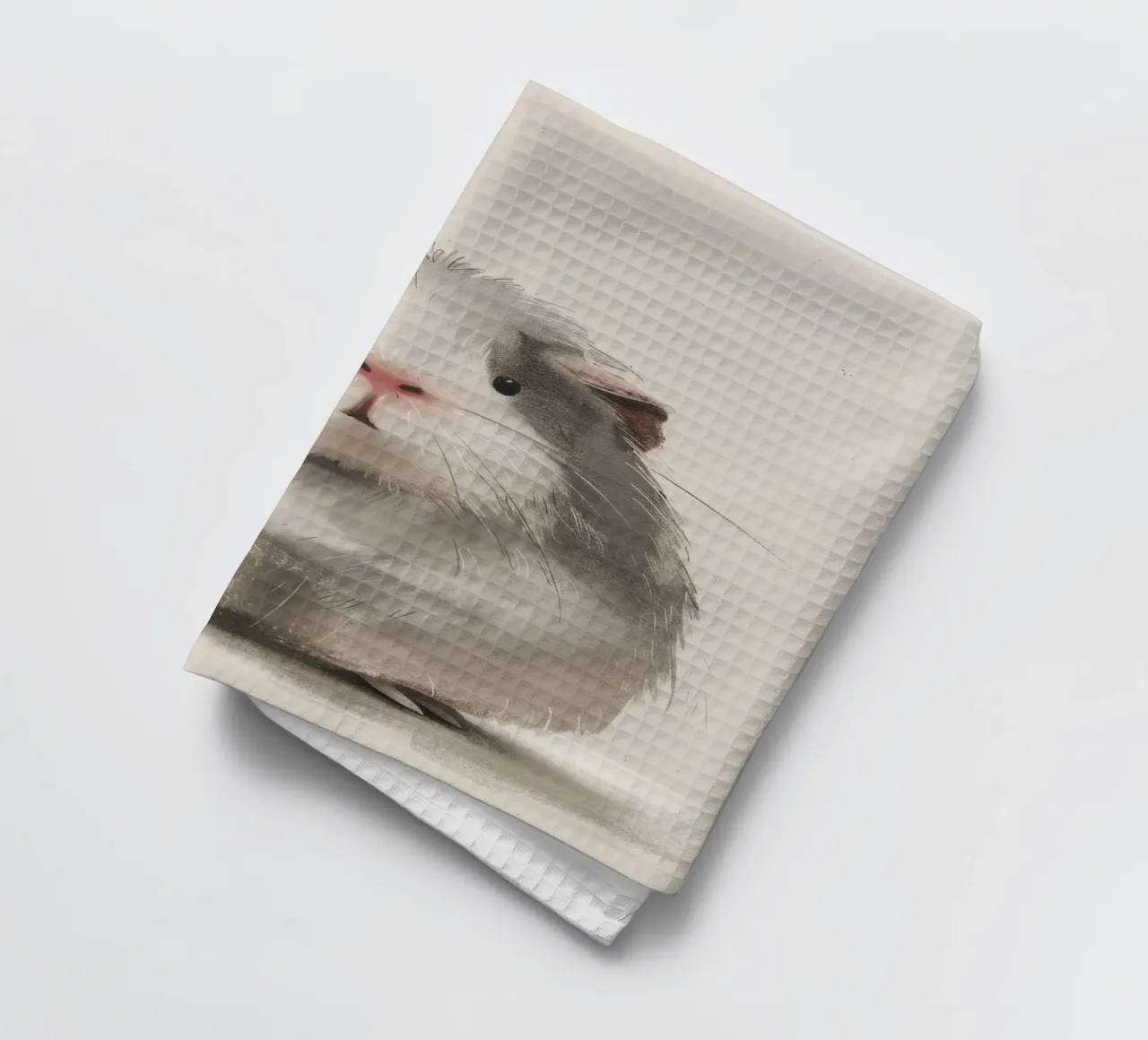 Charming Guinea Pig - Soft and Cuddly Companion tea towel by DesignDoodle
