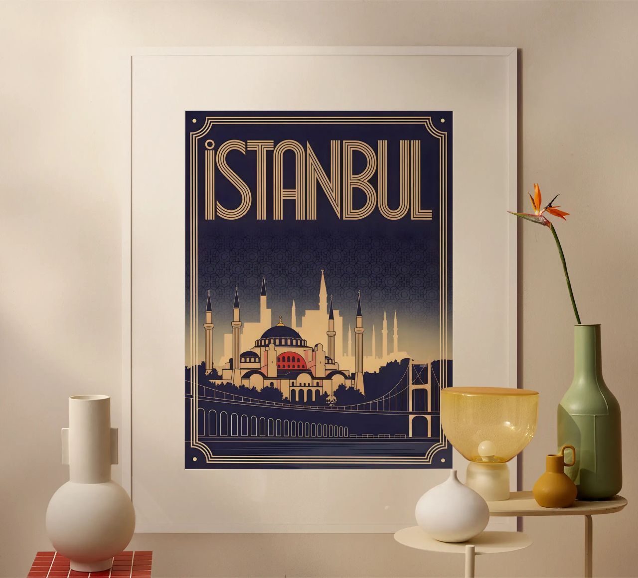 Istanbul ART-DECO Reiseposter Poster von Vintage Travel Art