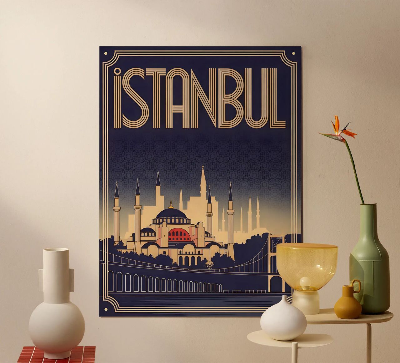Istanbul ART-DECO Reiseposter Poster von Vintage Travel Art