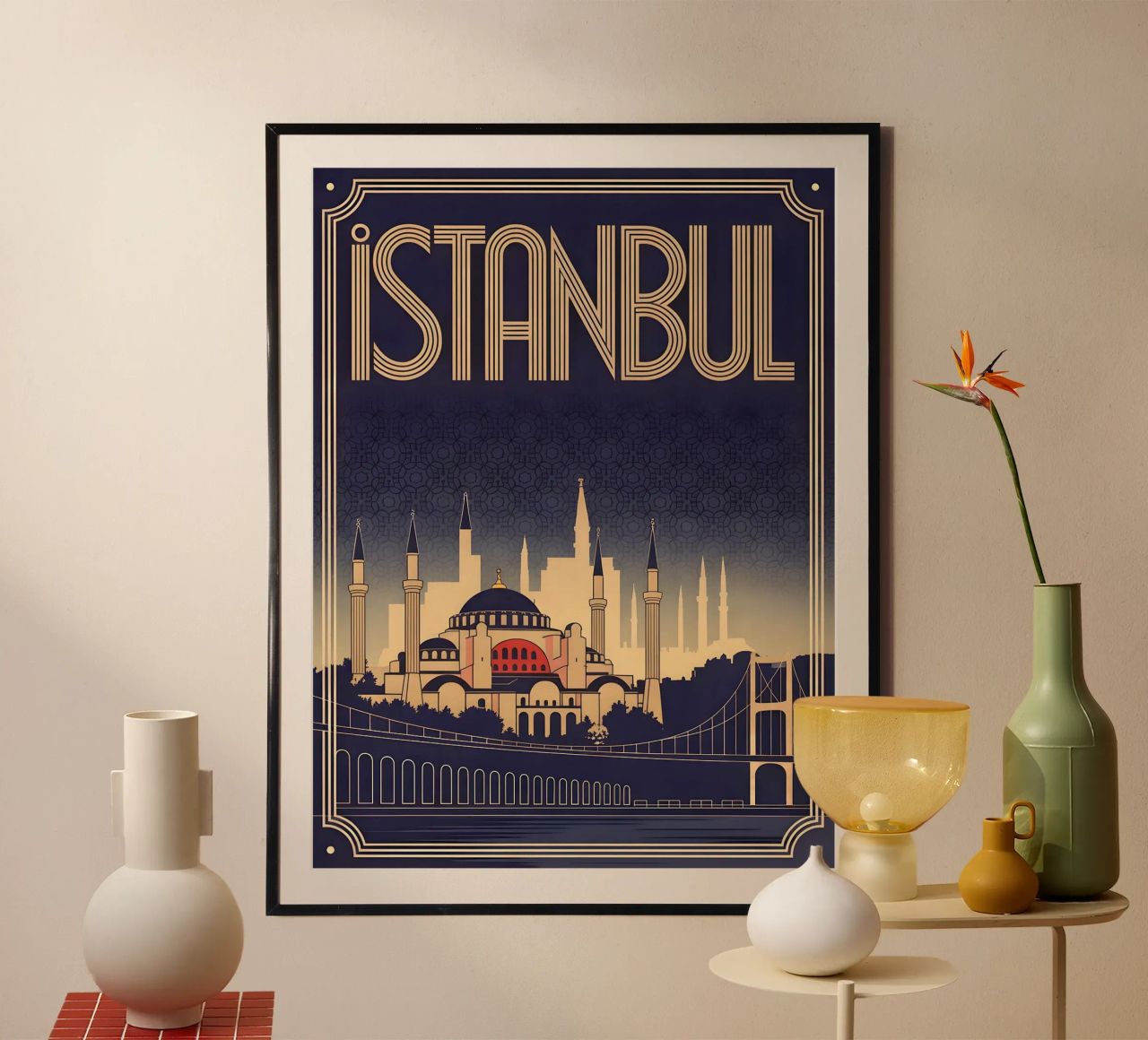 Istanbul ART-DECO Reiseposter Poster von Vintage Travel Art