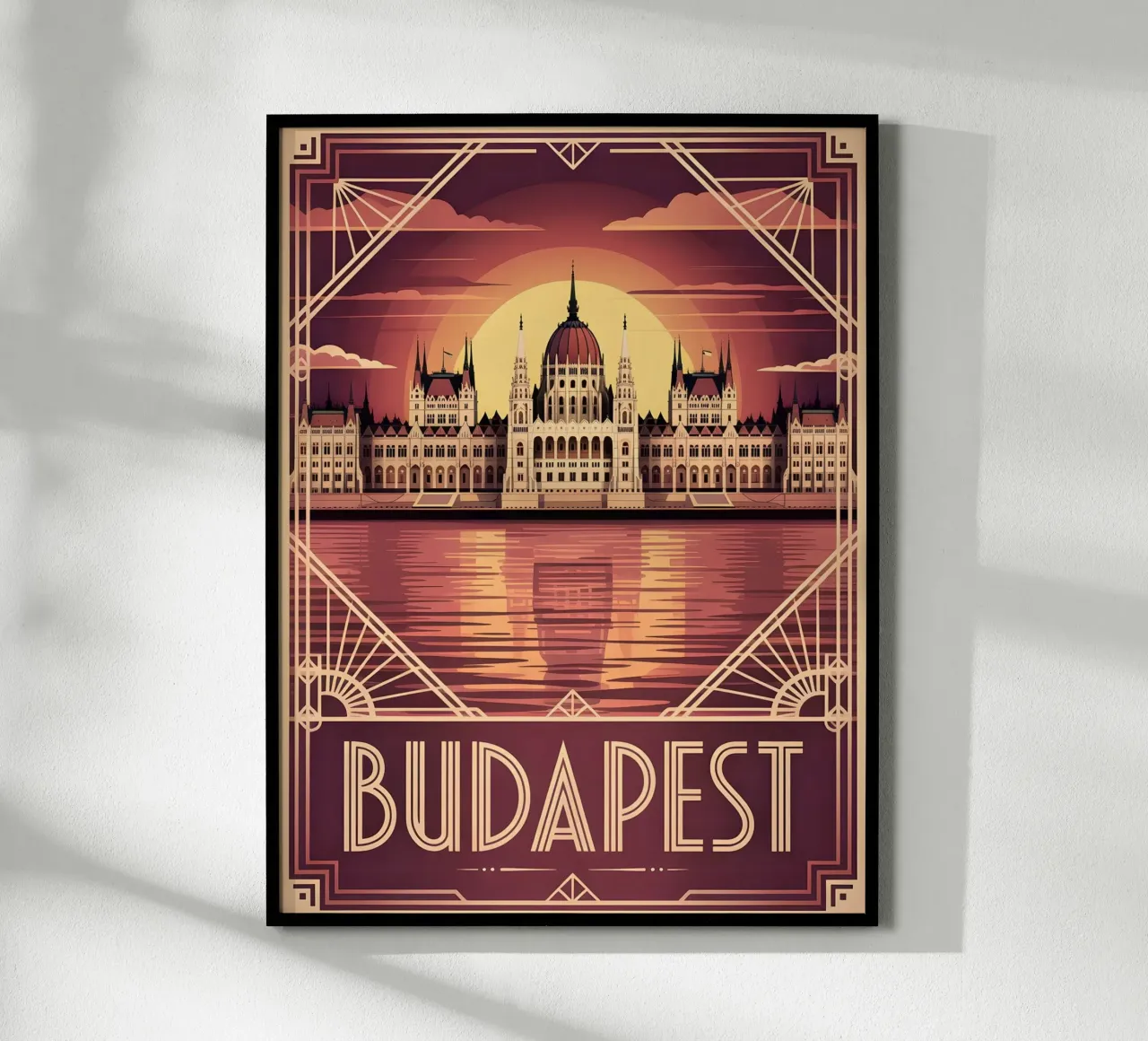 Poster di viaggio vintage di Budapest carta hahnemühle da Vintage Travel Art