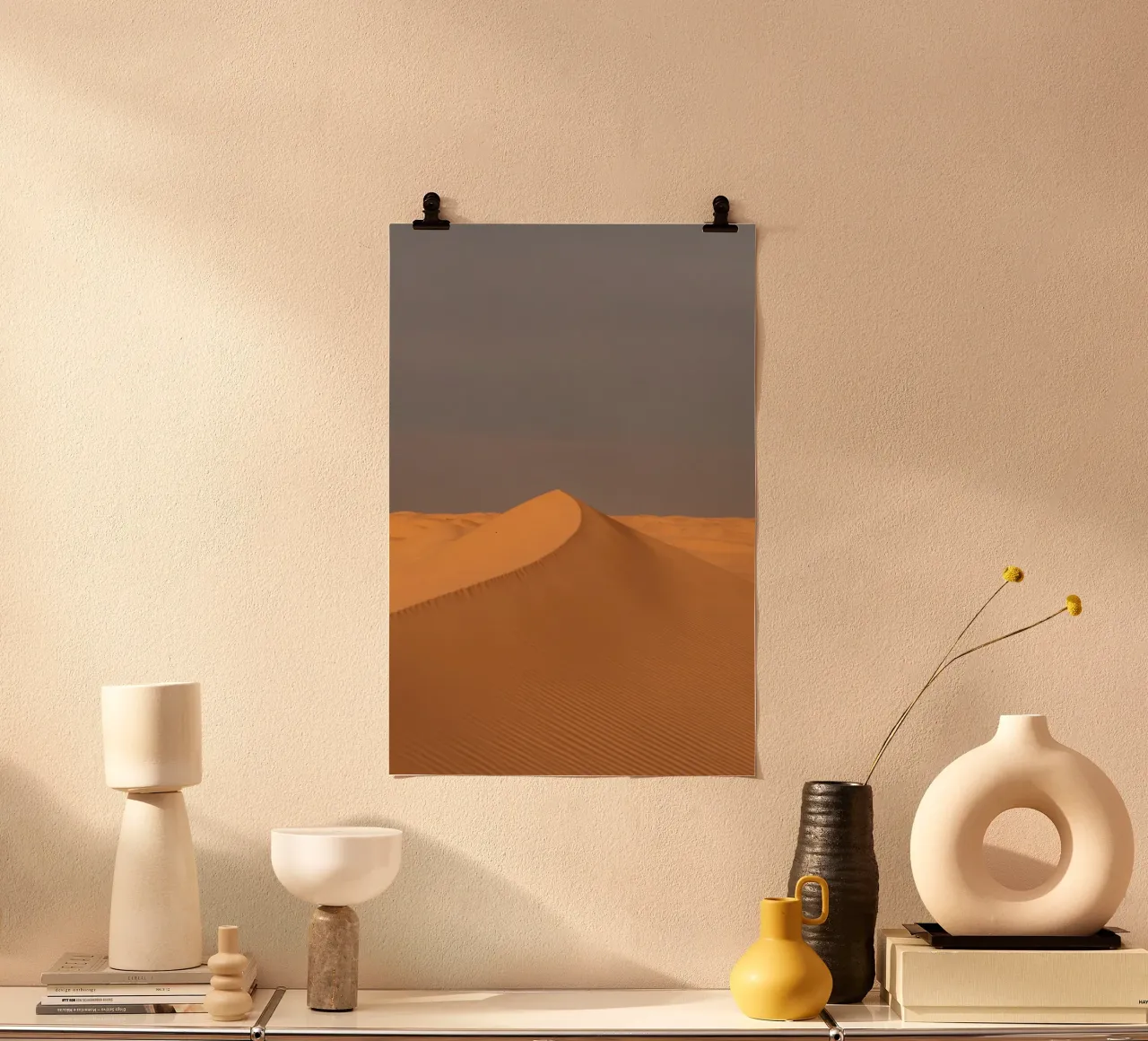 Sand dune in orange sunset carta hahnemühle da photolovers