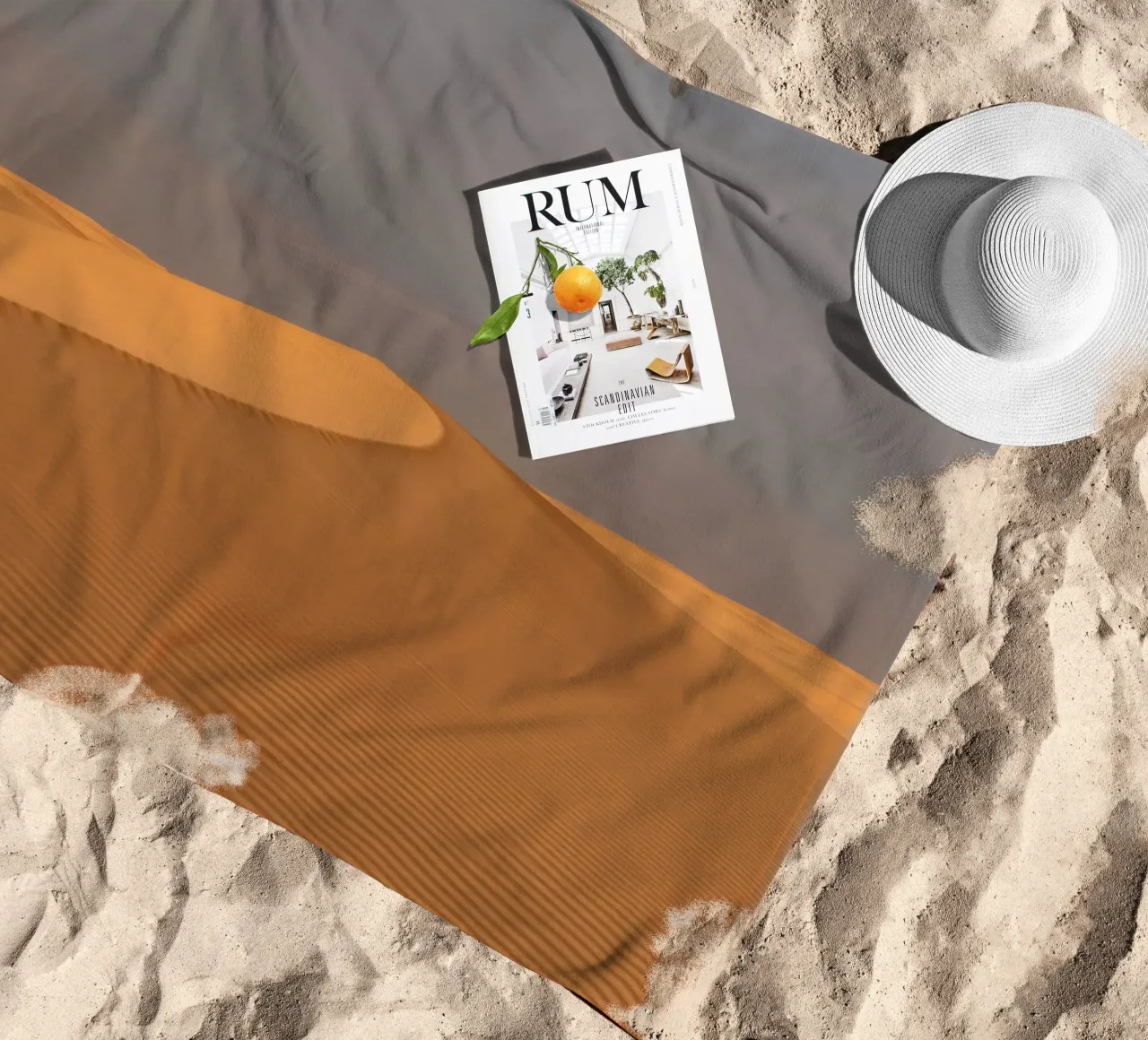 Sand dune in orange sunset telo mare da photolovers