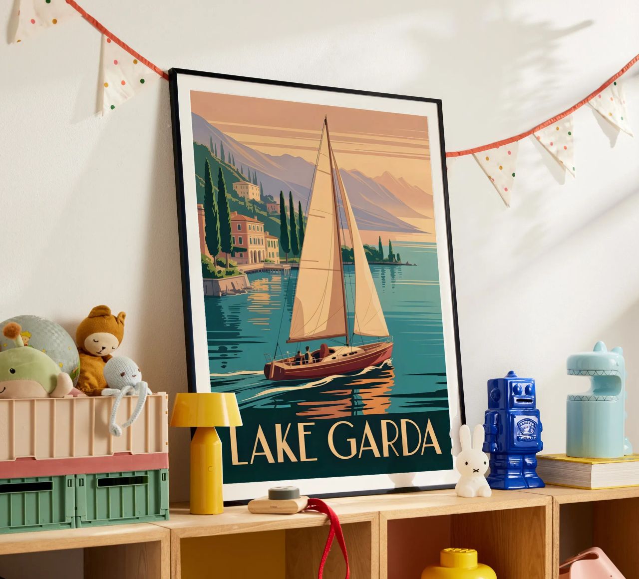 Gardasee vintage Reiseposter Poster von Vintage Travel Art