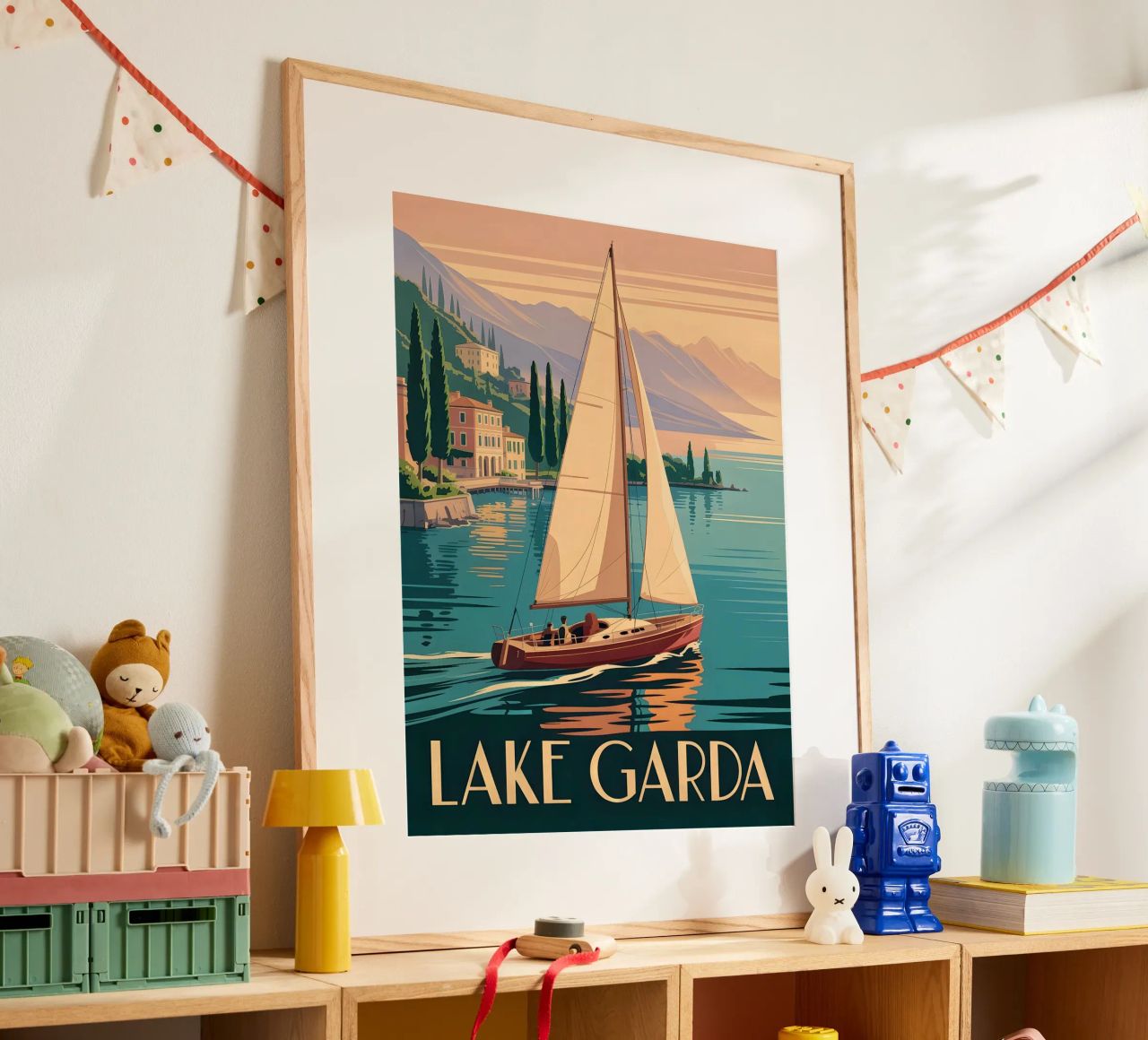 Gardasee vintage Reiseposter Poster von Vintage Travel Art