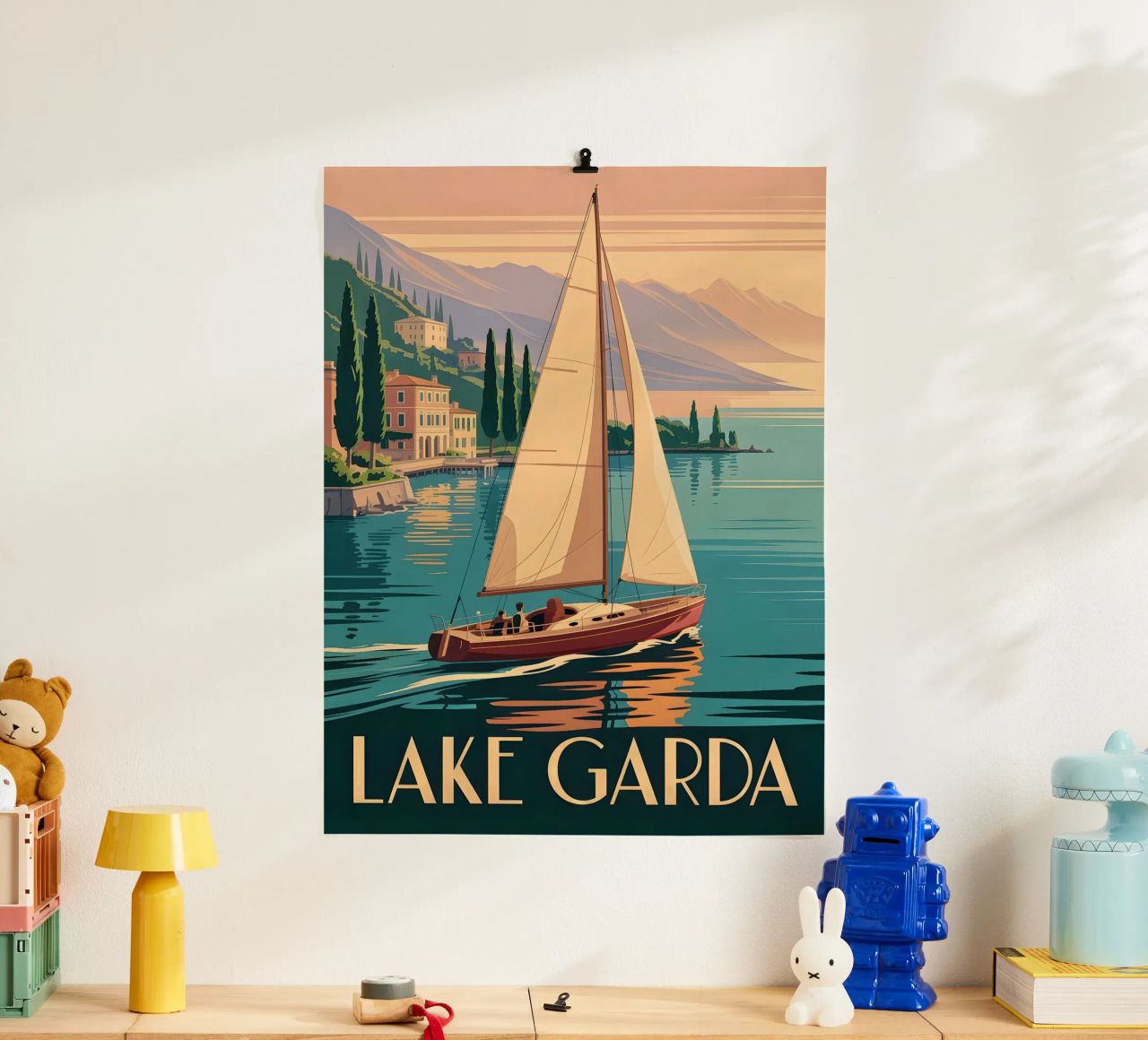 Gardasee vintage Reiseposter Poster von Vintage Travel Art