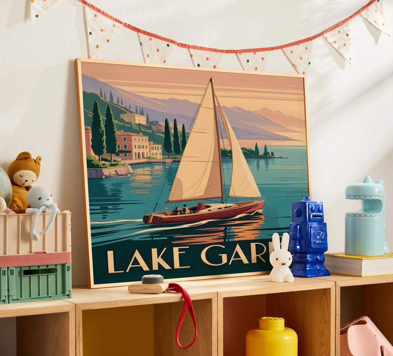 Gardasee vintage Reiseposter Poster von Vintage Travel Art
