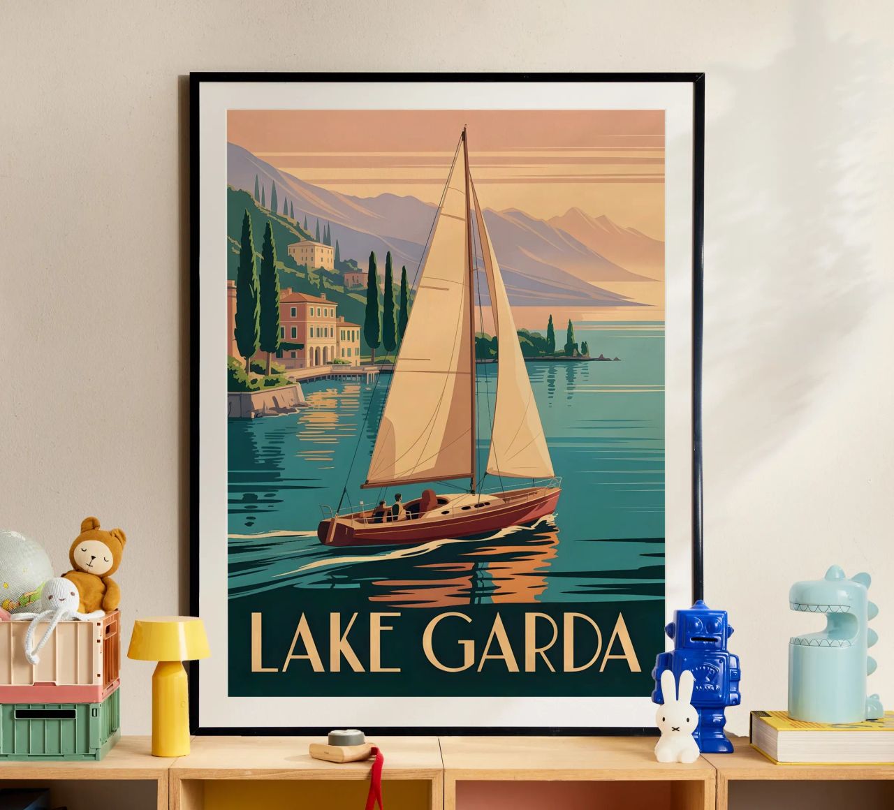 Gardasee vintage Reiseposter Poster von Vintage Travel Art