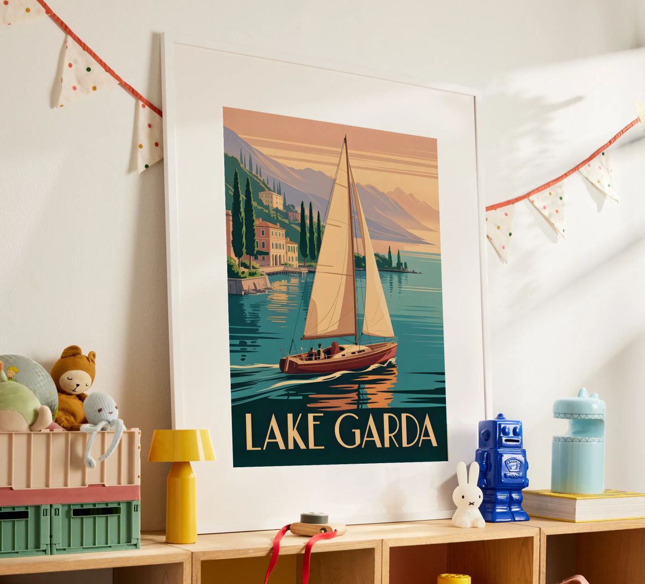 Gardasee vintage Reiseposter Poster von Vintage Travel Art