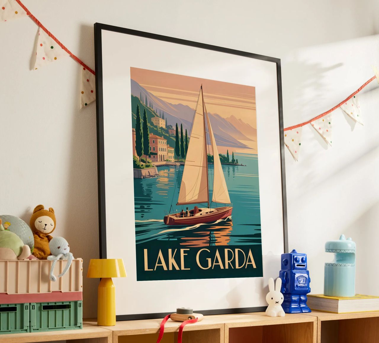 Gardasee vintage Reiseposter Poster von Vintage Travel Art