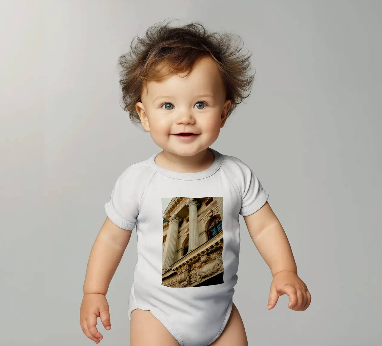 Analog Series Beautiful Columns Kurzarm Babybody von Sebastian Hilgetag