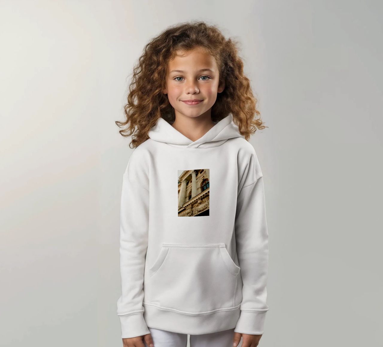Analog Series Beautiful Columns felpa bambino con cappuccio da Sebastian Hilgetag