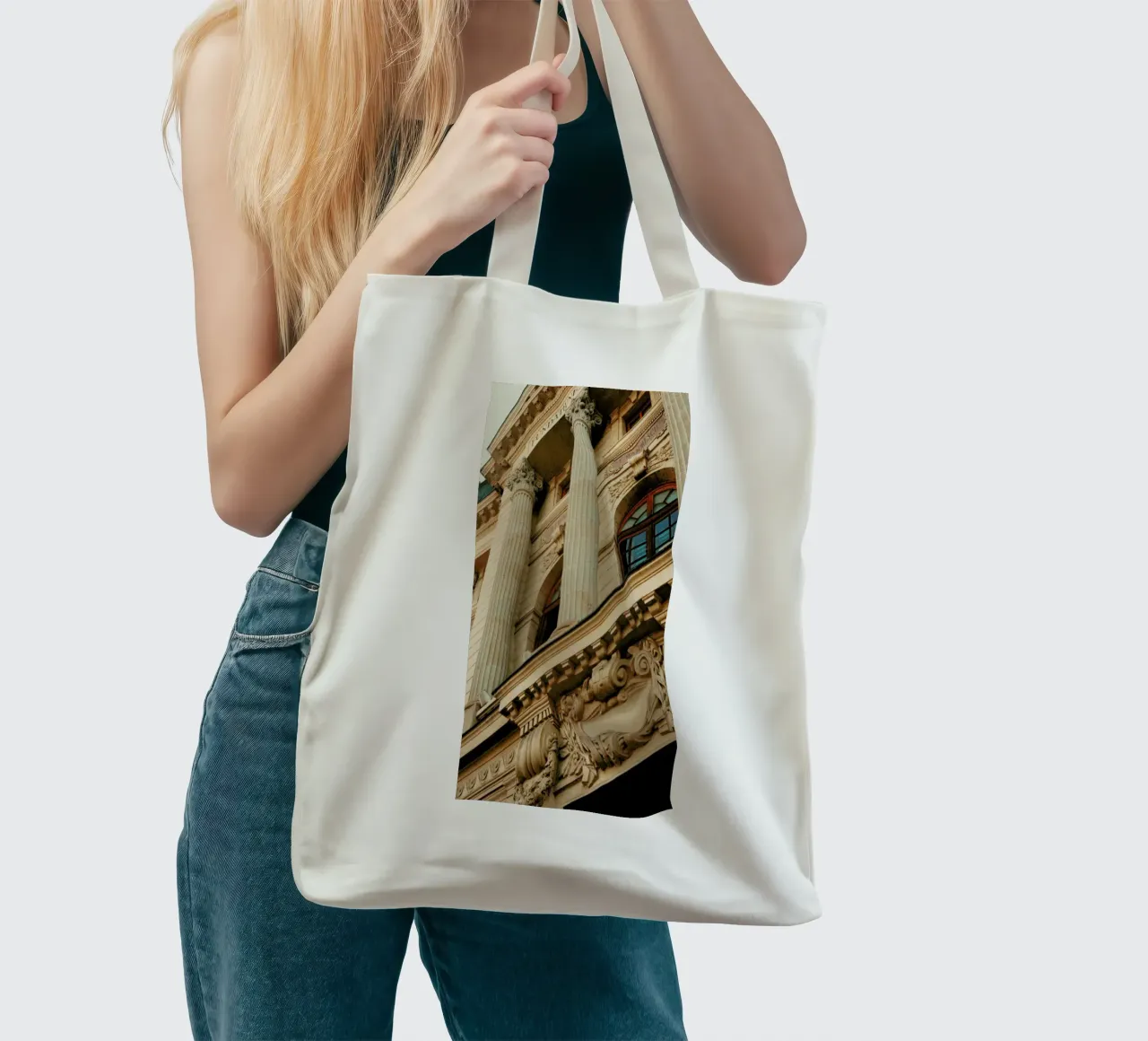 Analog Series Beautiful Columns borsa in juta da Sebastian Hilgetag