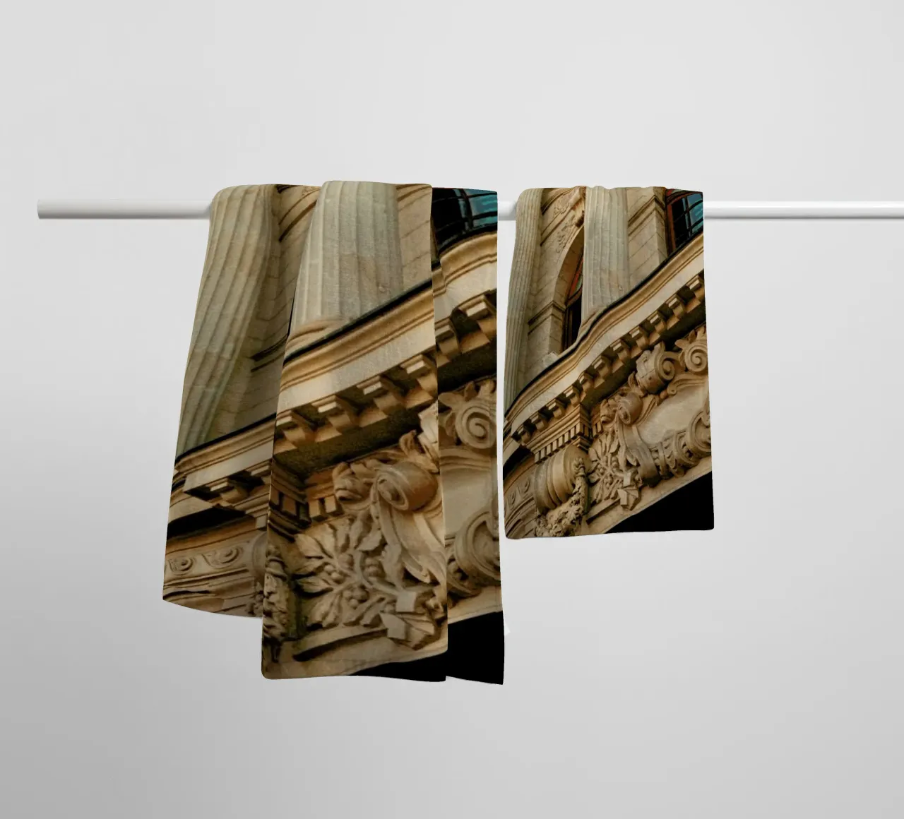Analog Series Beautiful Columns Handtuch von Sebastian Hilgetag