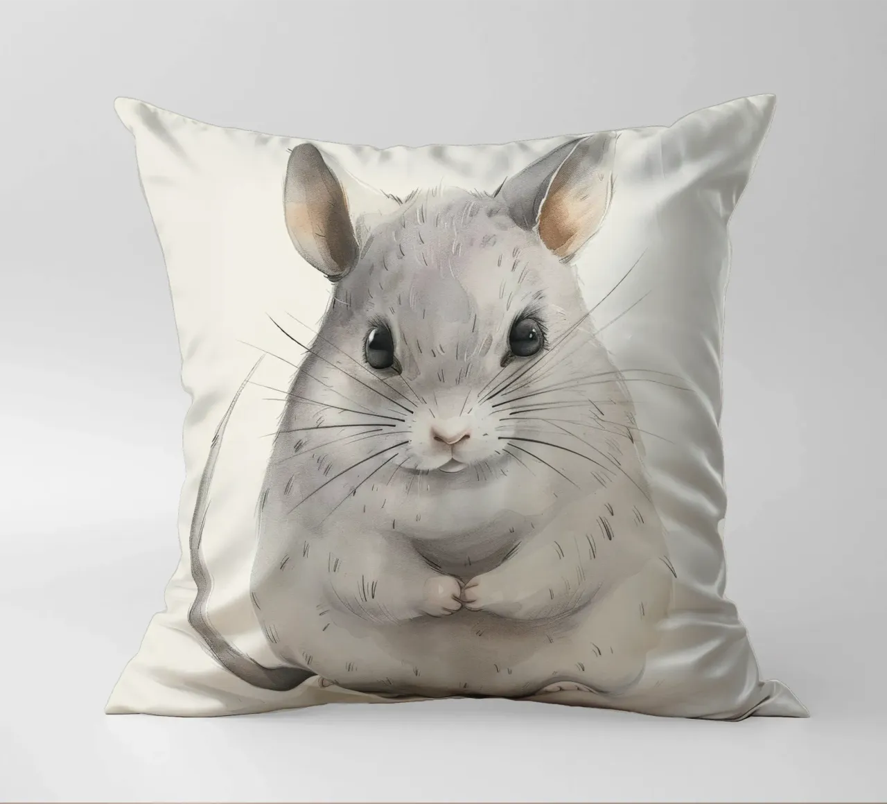 Cincillà elegante - Un amico del bosco morbido come la seta cuscino da DesignDoodle