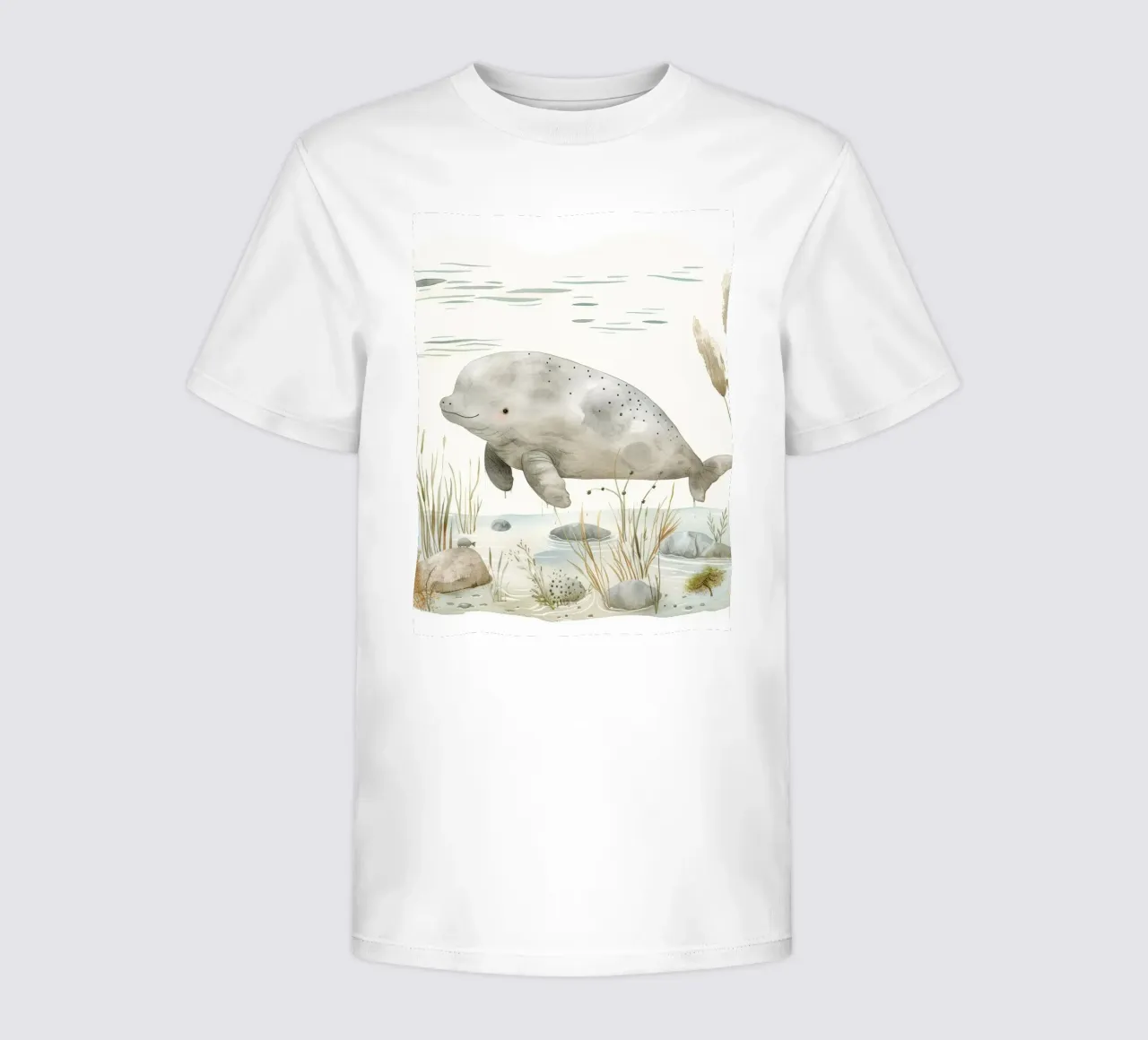 Dugongo gentile - una delizia acquatica in un habitat sereno t-shirt bambini da DesignDoodle