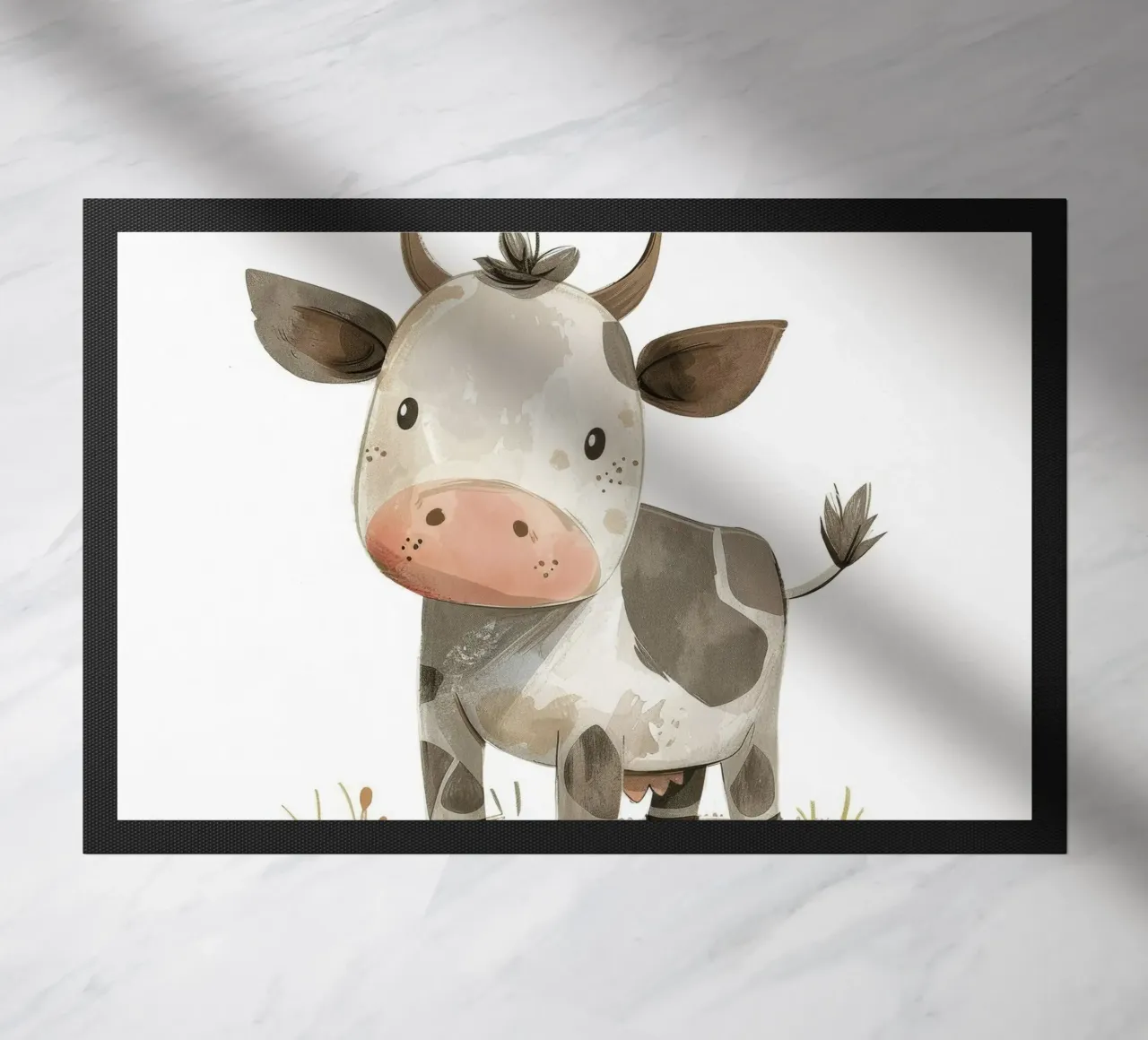 Adorabile vitello - Un pacifico compagno di fattoria zerbino da DesignDoodle